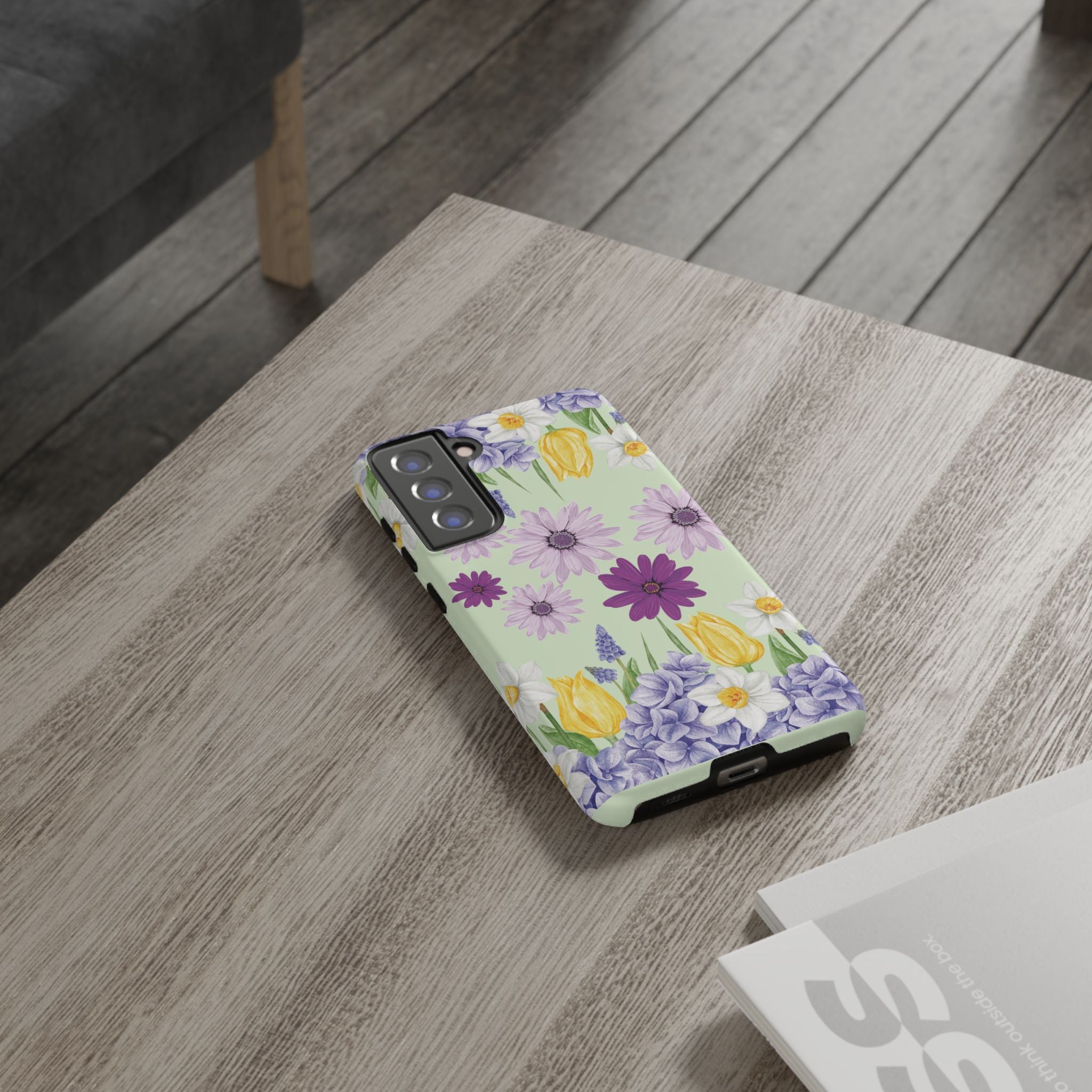 Lavender Yellow Flower Phone Case – Stylish Protective Cover for iPhone & Samsung, Botanical Design, Perfect Gift for Spring & Everyday Elegance