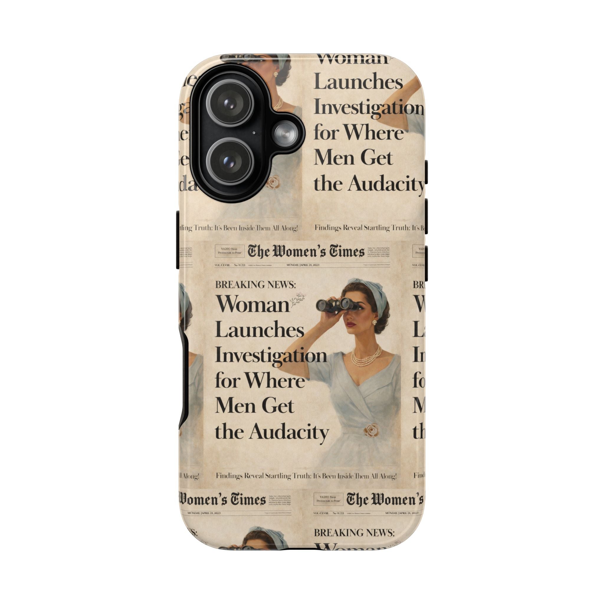 Funny Vintage Sarcastic Women Phone Case | Retro Sarcasm Text Design