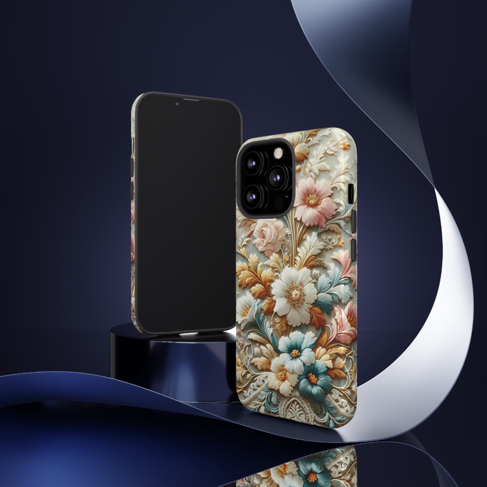 3D Elegant Faux Flowers Phone Case Stylish & Durable for iPhone Samsung Gift iPhone 15, 14, 13 Samsung Pixel Gift for Mom Accessory Gift for Her