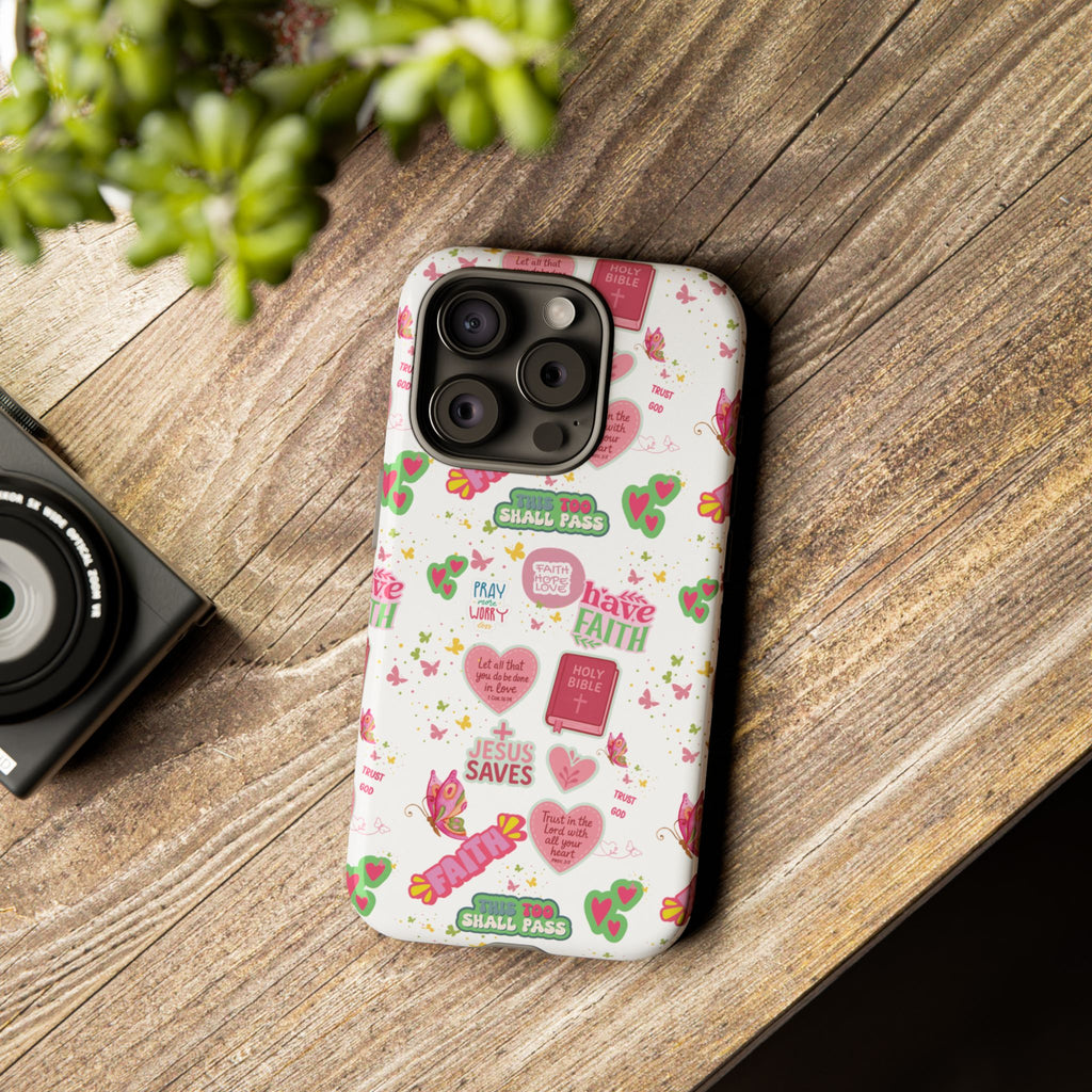 Carry Your Faith Everywhere | Christian Tough Phone Case with Bible Verse or Affirmation | Protective, Inspirational Gift for Christians