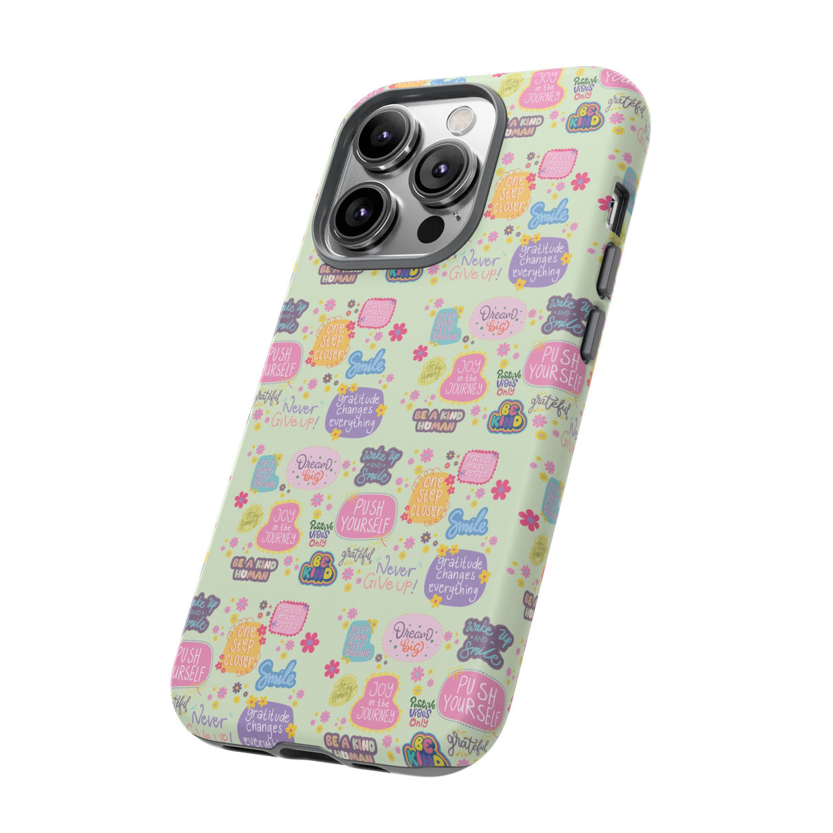 Good Vibes Only Protective Phone Case  Shockproof Slim Aesthetic Motivational Quote Cover, Positive Affirmation Gift for Mom, Teens & Besties | iPhone & Galaxy