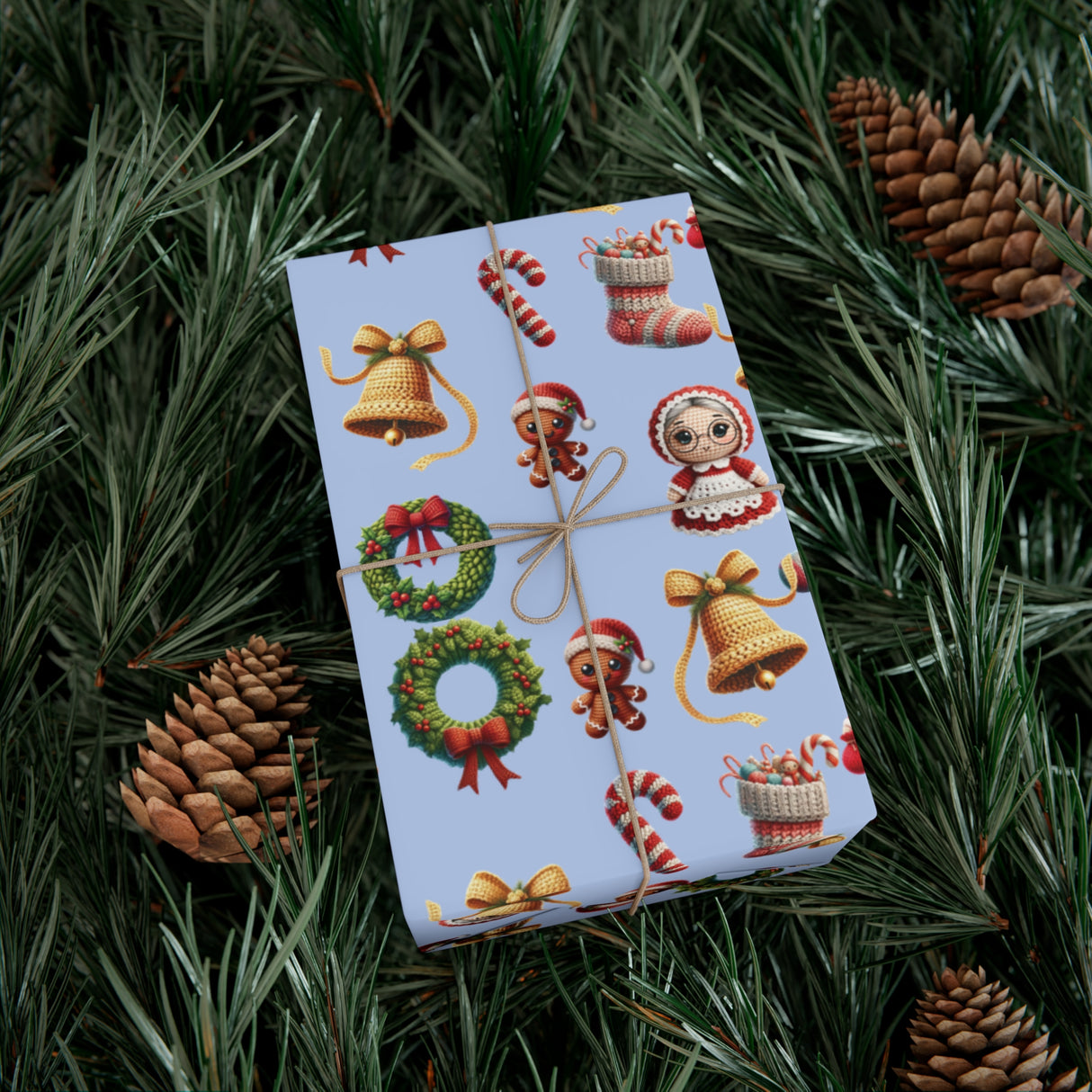 Christmas 3D Illusion Boho Wrapping Paper Stylish Holiday Gift Wrap with Festive Design | Premium Quality, Easy to Cut & Fold | Perfect for Christmas Presents - MRSBYVALLE