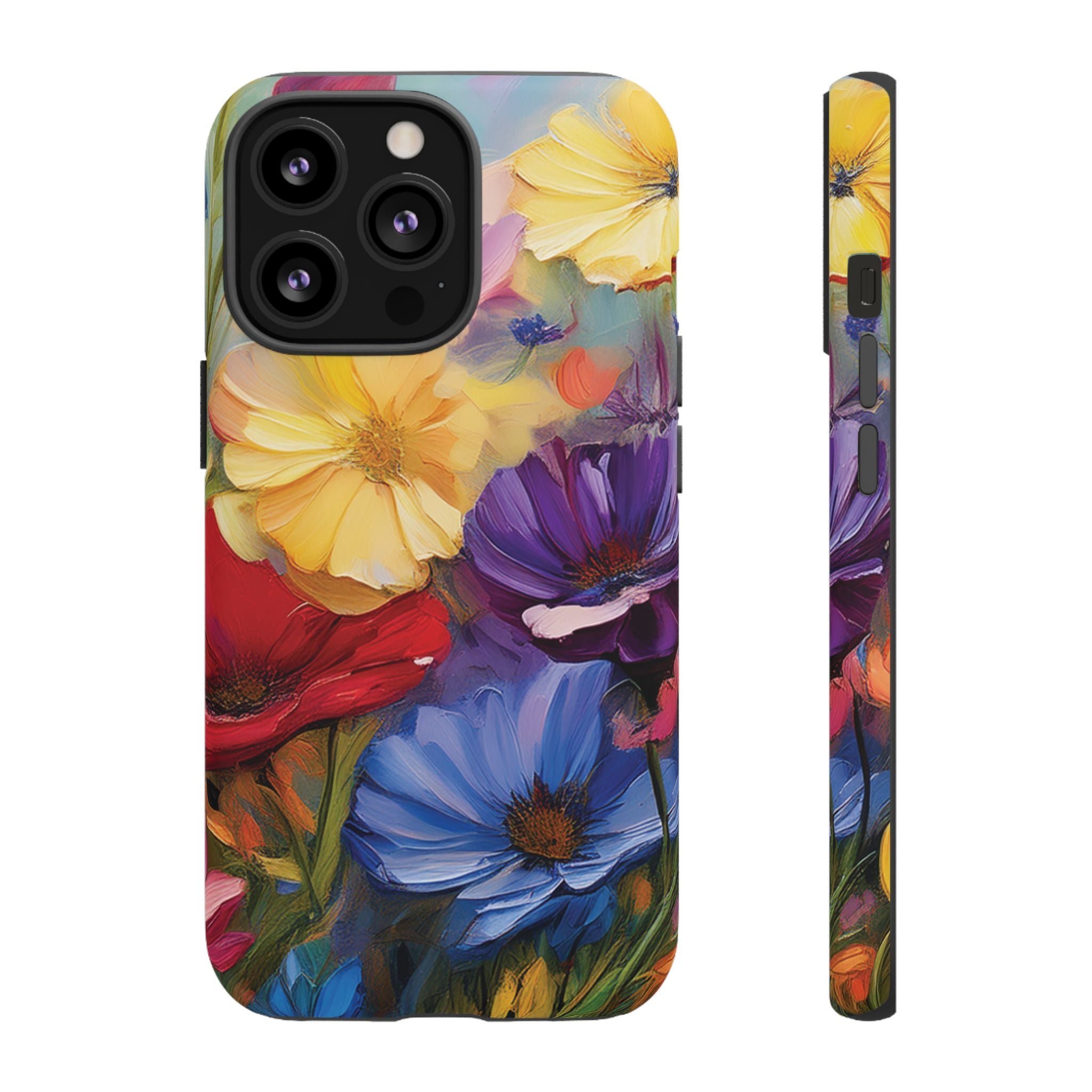 Bold Wildflower Phone Case Bright Hand-Painted Floral Art Vibrant Botanical Design for iPhone & Samsung | Trendy Nature Lover Gift Phone  Galaxy