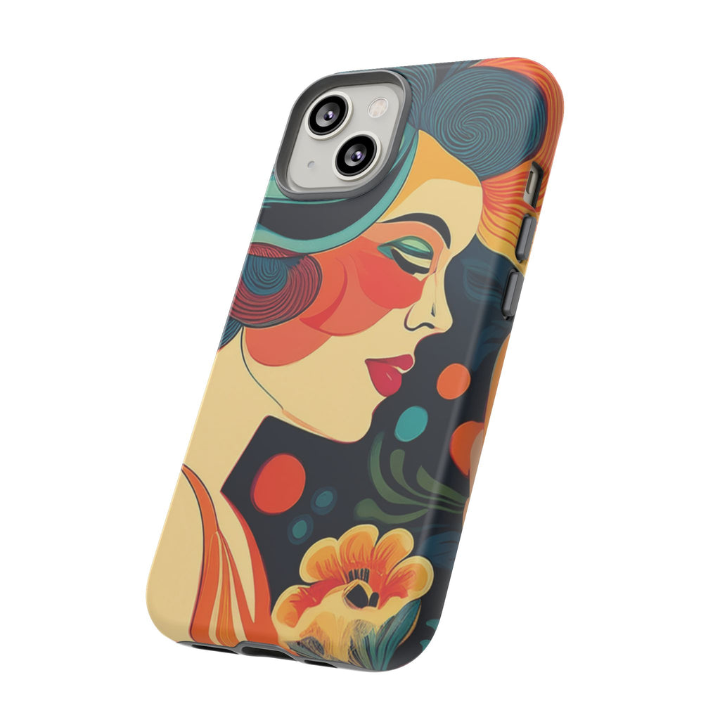 Coque de Téléphone Esthétique Années 50 Rétro Design d'Inspiration Vintage aux Couleurs Pastel Housse Style Mid-Century pour Modèles iPhone et Samsung Galaxy