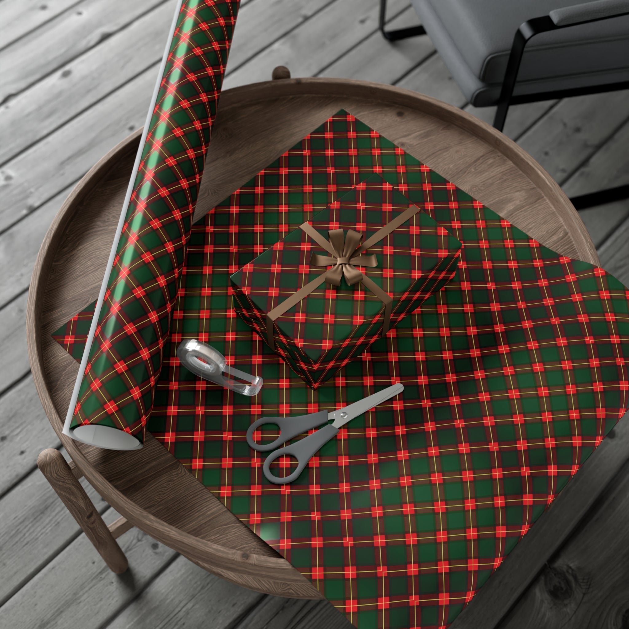 Festive Red & Green Plaid Wrapping Paper - Classic Holiday Gift Wrap for Christmas Presents, Adds Seasonal Charm, Premium Quality Wrapping for All Gifts - MRSBYVALLE