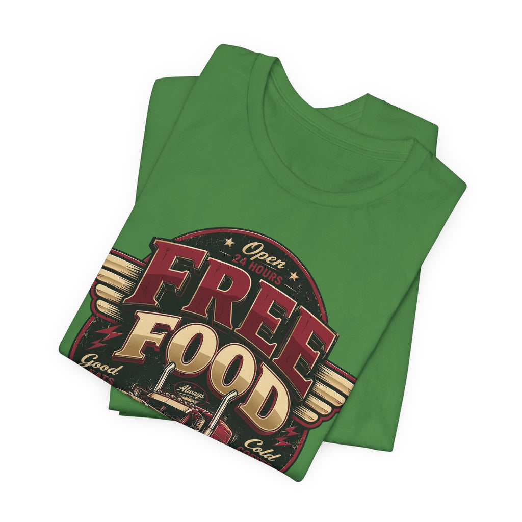 Funny "Free Food" Food Truck T-Shirt Perfect for Dad or Husband