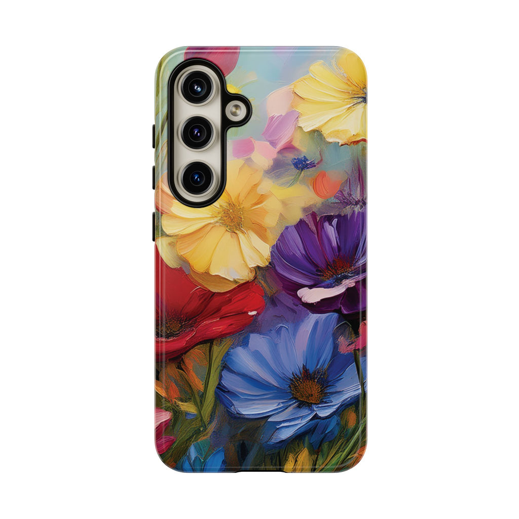 Bold Wildflower Phone Case Bright Hand-Painted Floral Art Vibrant Botanical Design for iPhone & Samsung | Trendy Nature Lover Gift Phone  Galaxy