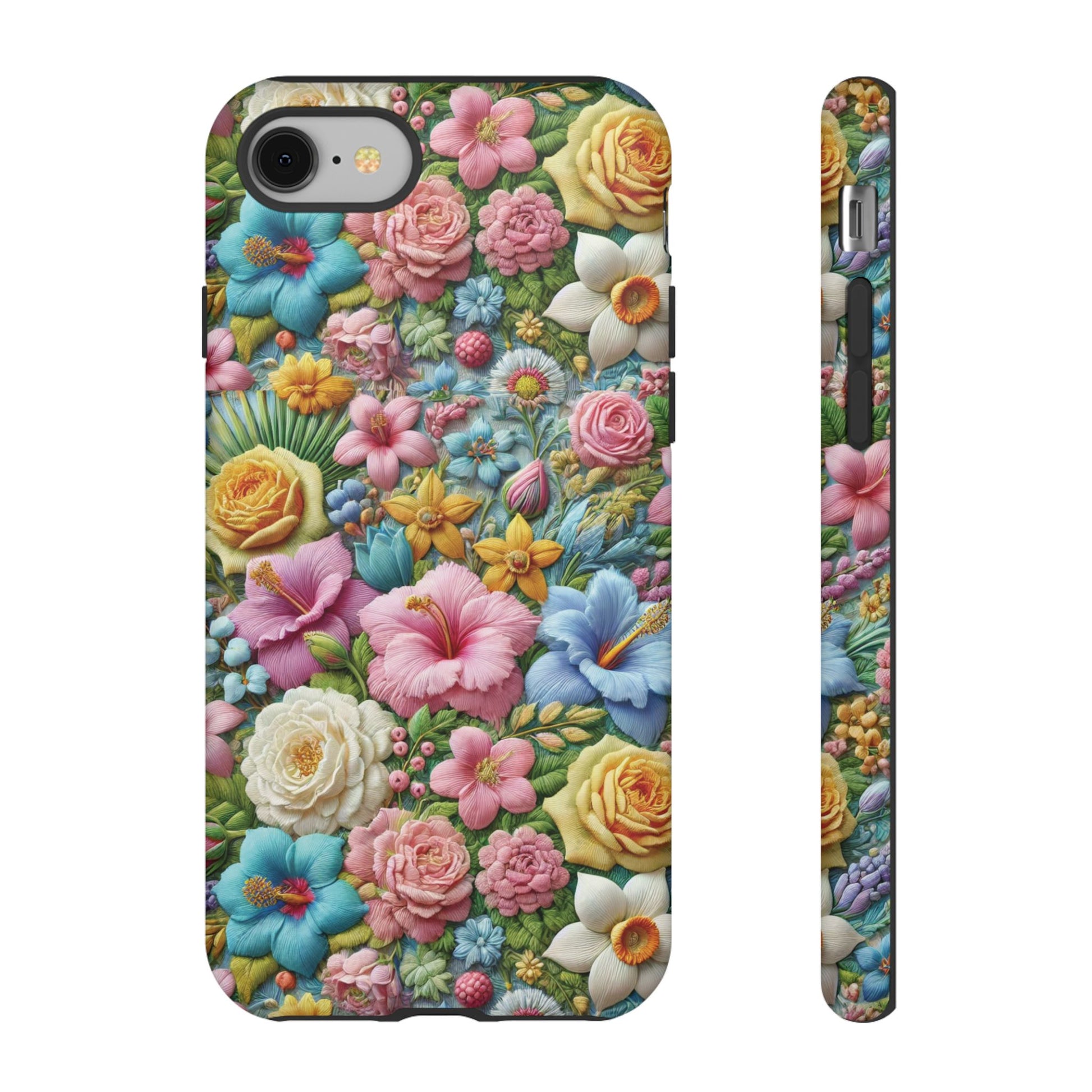 Elegant Pastel Flower Phone Case – Beautiful Floral Design, Durable Protection for Your Device, Stylish and Lightweight, Perfect Gift for Flower Lovers