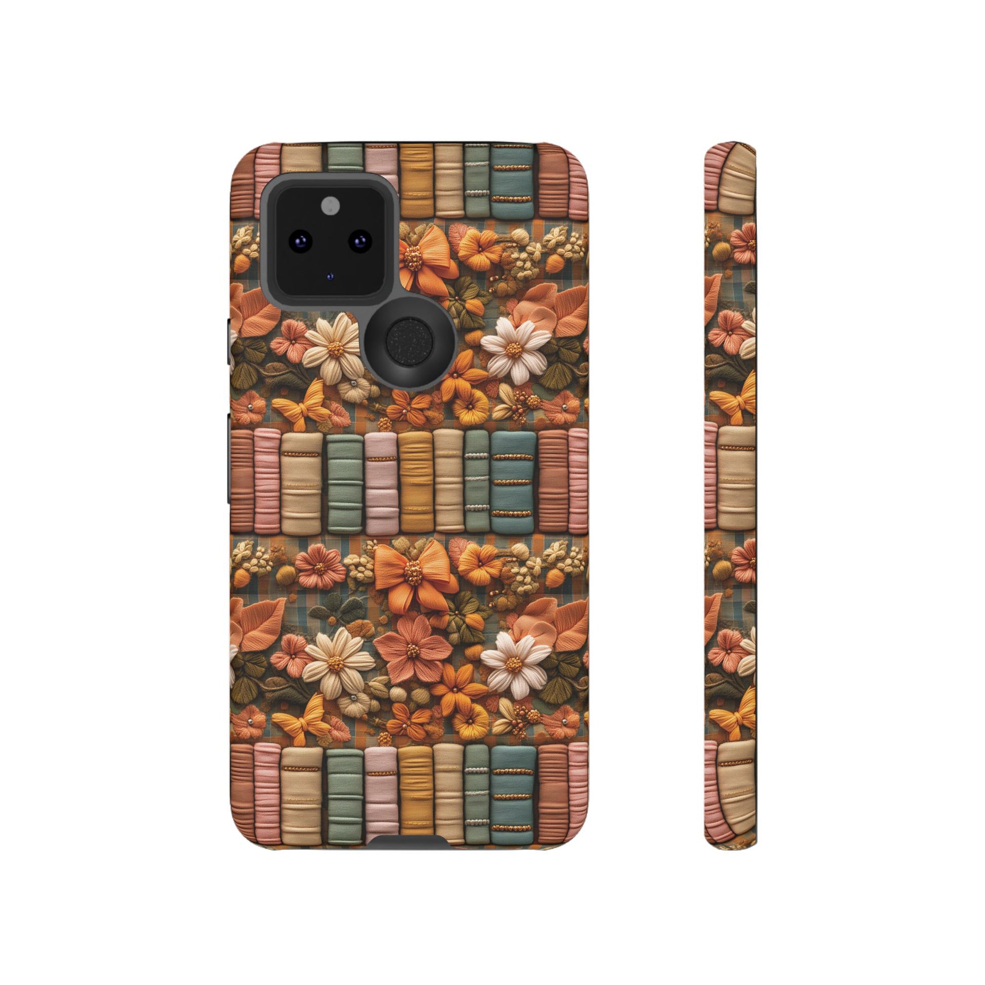 3D Illusion Boho Floral and Books Phone Case Gift for Her Phone 15, Samsung iPhone Samsung Gift for Her Case iPhone 15, Samsung iPhone Samsung Accessory Gift for Her
