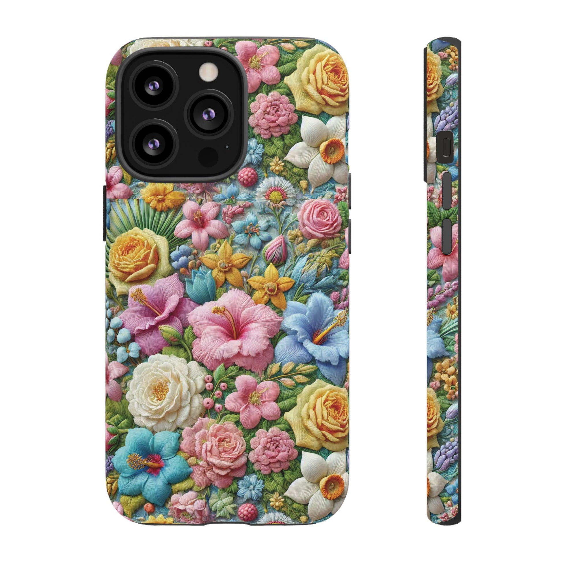 Elegant Pastel Flower Phone Case – Beautiful Floral Design, Durable Protection for Your Device, Stylish and Lightweight, Perfect Gift for Flower Lovers