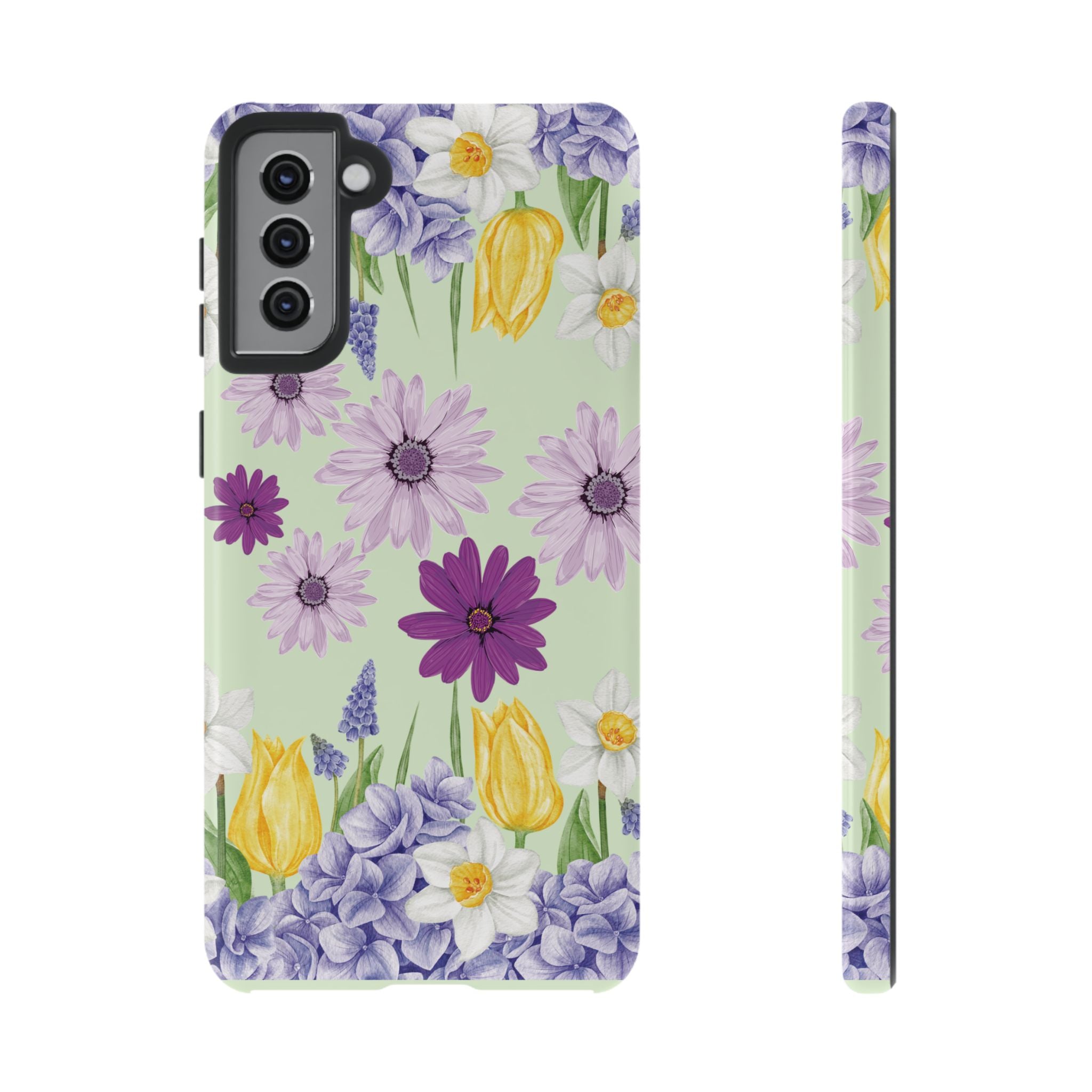Lavender Yellow Flower Phone Case – Stylish Protective Cover for iPhone & Samsung, Botanical Design, Perfect Gift for Spring & Everyday Elegance