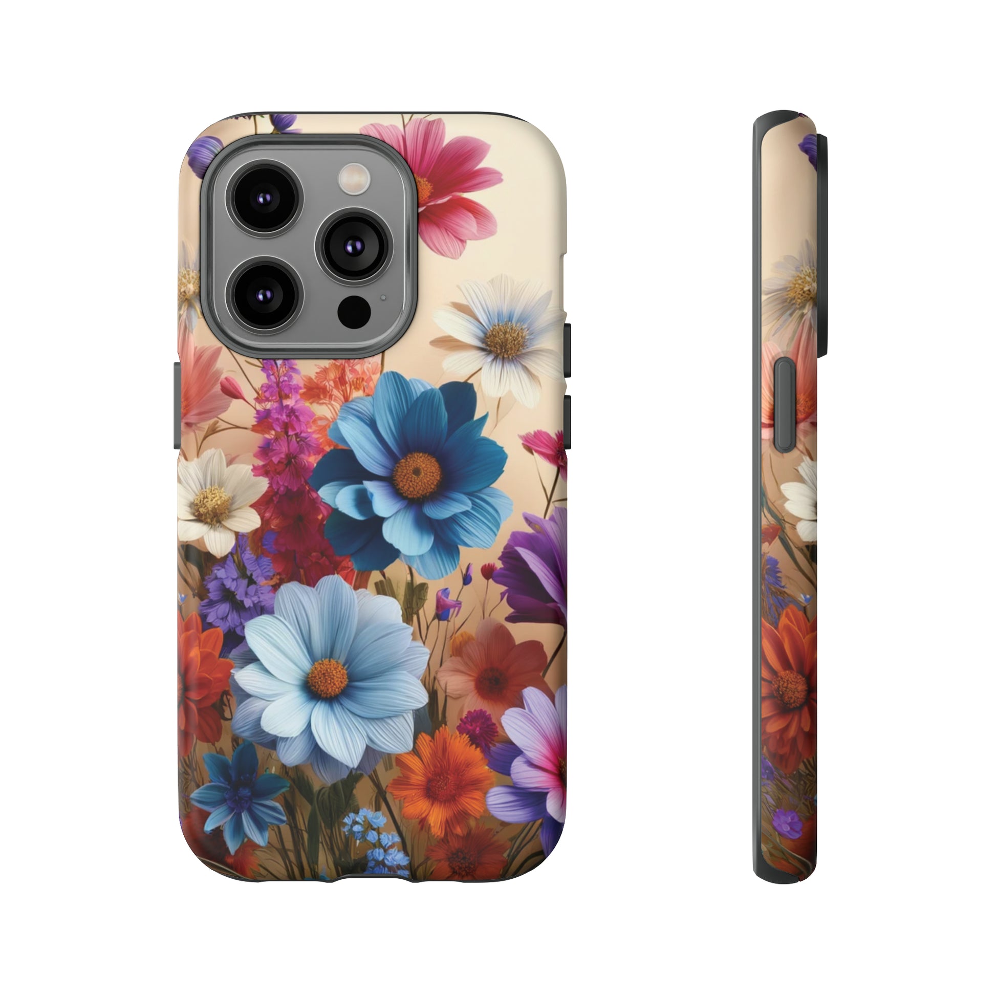 Best Phone Case Floral 3D Illusion Luxury Tough Case Floral Elegant Durable Stylish for Modern Devices iPhone 15, Samsung iPhone Samsung Accessory Gift for Her.