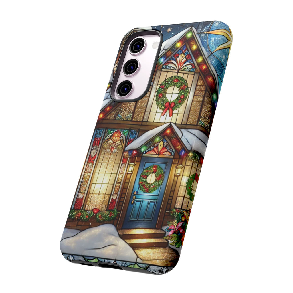 Phone Case - Stain Glass Christmas Unique Holiday Protection Gift for Her