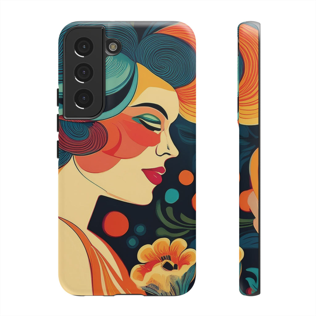 Coque de Téléphone Esthétique Années 50 Rétro Design d'Inspiration Vintage aux Couleurs Pastel Housse Style Mid-Century pour Modèles iPhone et Samsung Galaxy