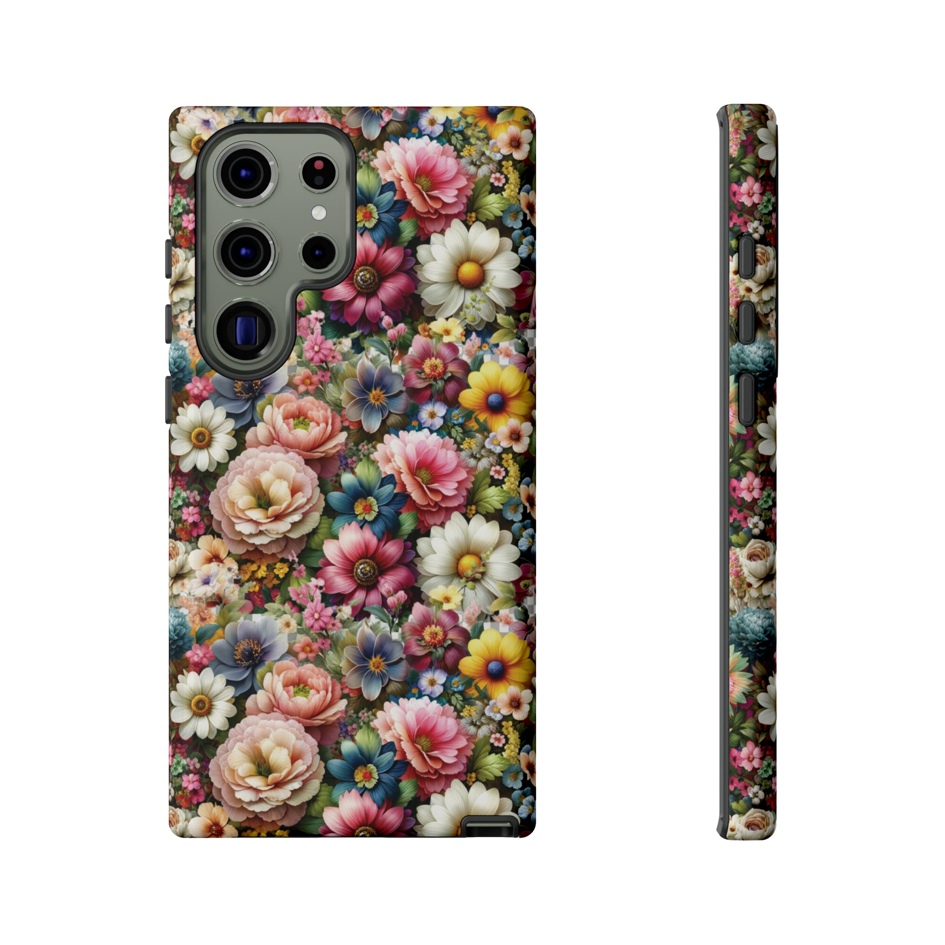 Floral Luxury Phone Tough Case Floral Elegant Durable Stylish for Modern Devices iPhone 15, Samsung iPhone Samsung Accessory Gift for Her.