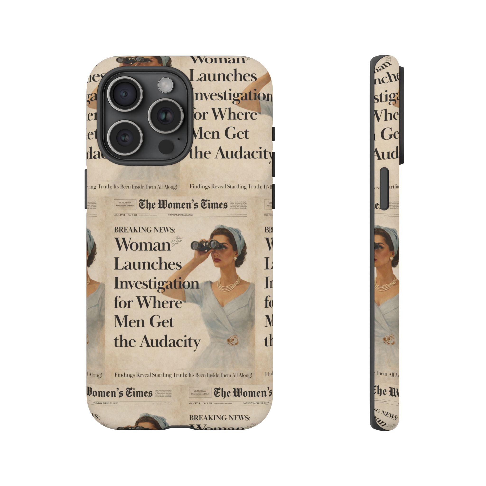Funny Vintage Sarcastic Women Phone Case | Retro Sarcasm Text Design