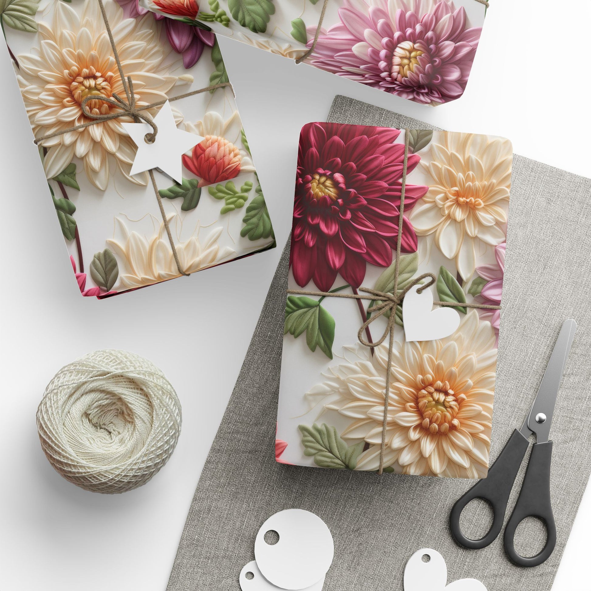 Elegant Fall Floral Wrapping Paper | Autumn-Inspired Gift Wrap with Vibrant Seasonal Blooms | Perfect for Thanksgiving, Birthdays, & Special Occasions | Premium Quality Gifts Moms