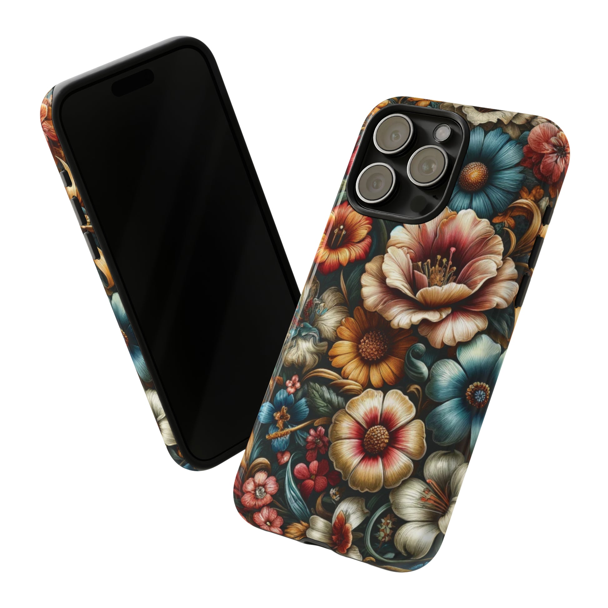 Pastel Floral Design Luxury Phone Tough Case Floral Elegant Durable Stylish for Modern Devices iPhone 15, Samsung iPhone Samsung Accessory Gift for Her.
