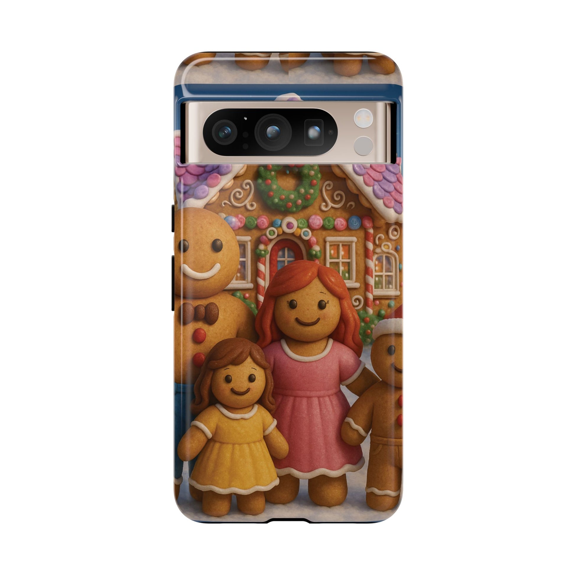 Gingerbread Family Aesthetic Phone Case Vintage-Inspired Design with Christmas theme  Style Cover for iPhone & Samsung Models Galaxy
