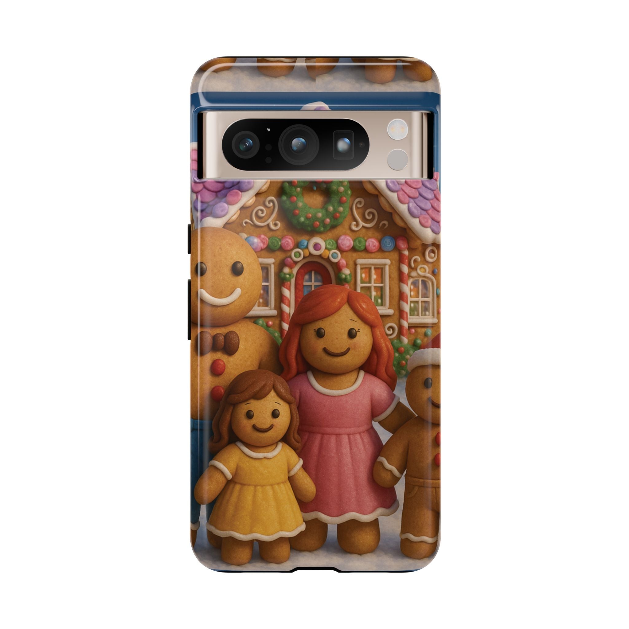 Gingerbread Family Aesthetic Phone Case Vintage-Inspired Design with Christmas theme  Style Cover for iPhone & Samsung Models Galaxy