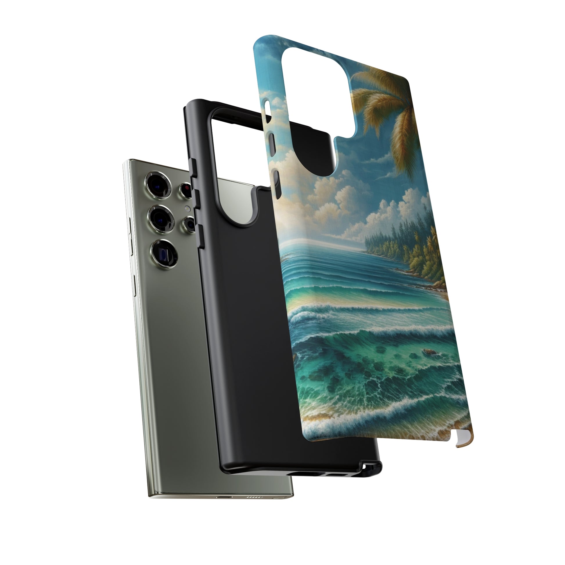 Coastal Serenity Ocean Beach View Protective Phone Case Gift for Her Phone 15, Samsung iPhone Samsung Gift for Her Case iPhone 15, Samsung iPhone Samsung Accessory Gift for Her.