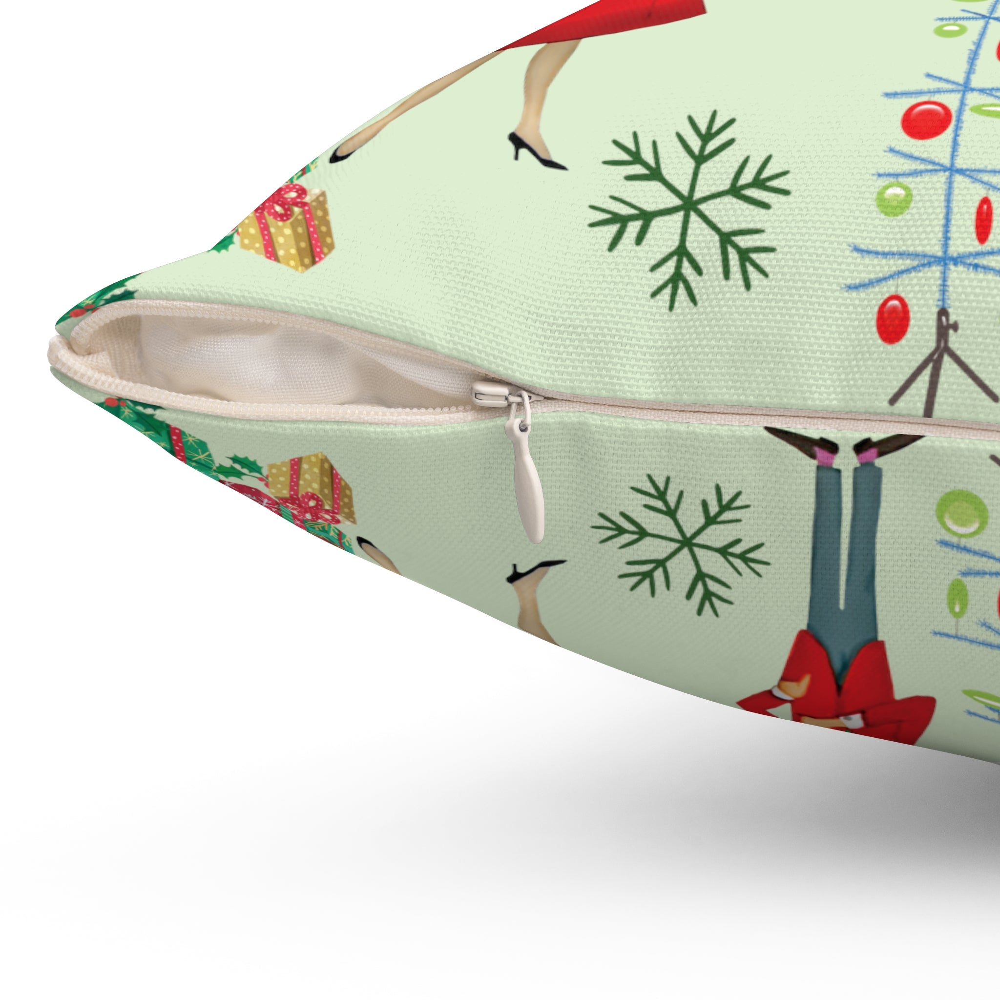 Housewarming Gift 1950s Vintage Decorative Pillow - Retro Christmas Design Square Decorative Pillow  Accent Home Decor | Premium Quality, Soft, and Durable | Perfect for Couch, Bed, or Chair | Elegant Bedrooms Pillow Gift New House, Bridal Shower Gift - MRSBYVALLE