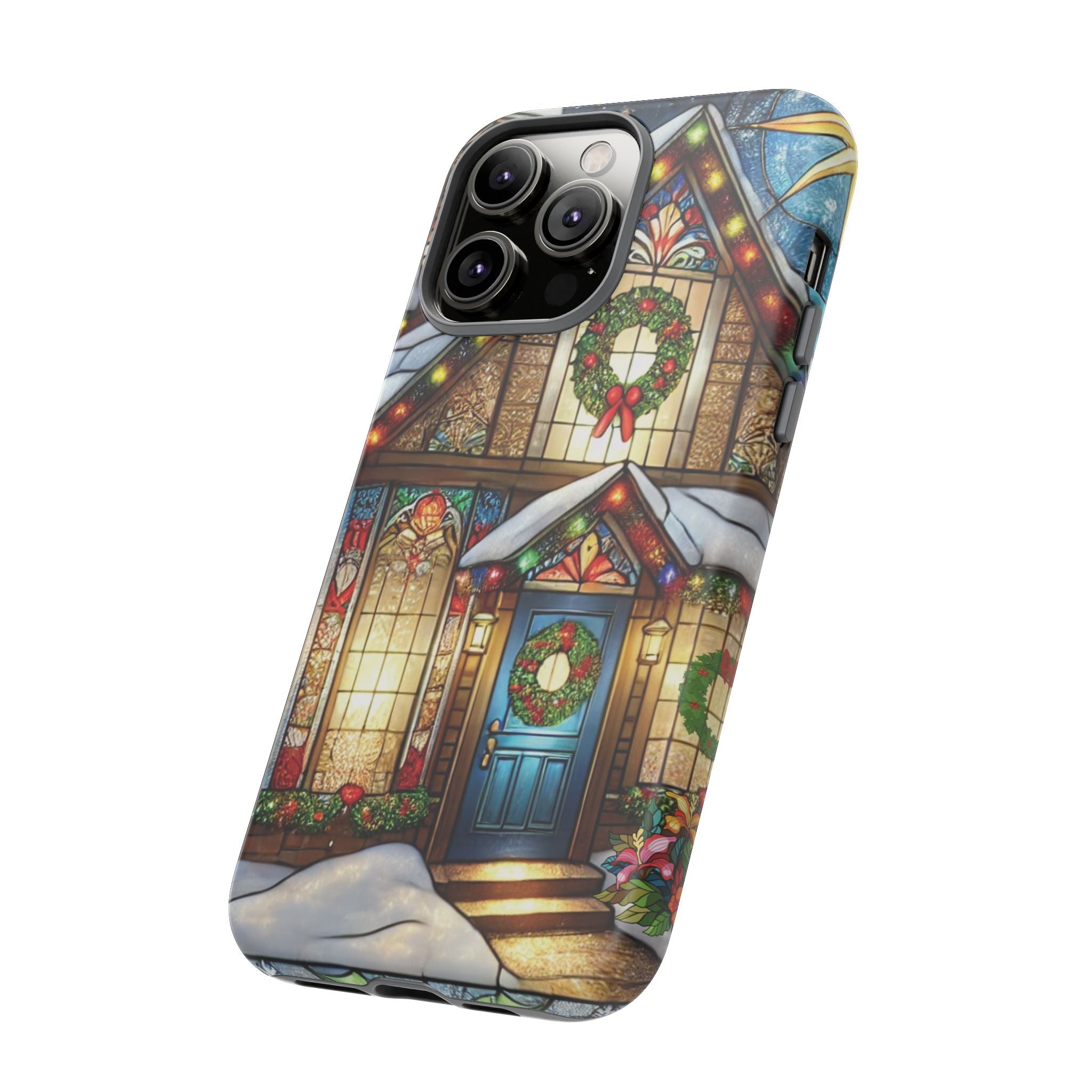 Phone Case - Stain Glass Christmas Unique Holiday Protection Gift for Her