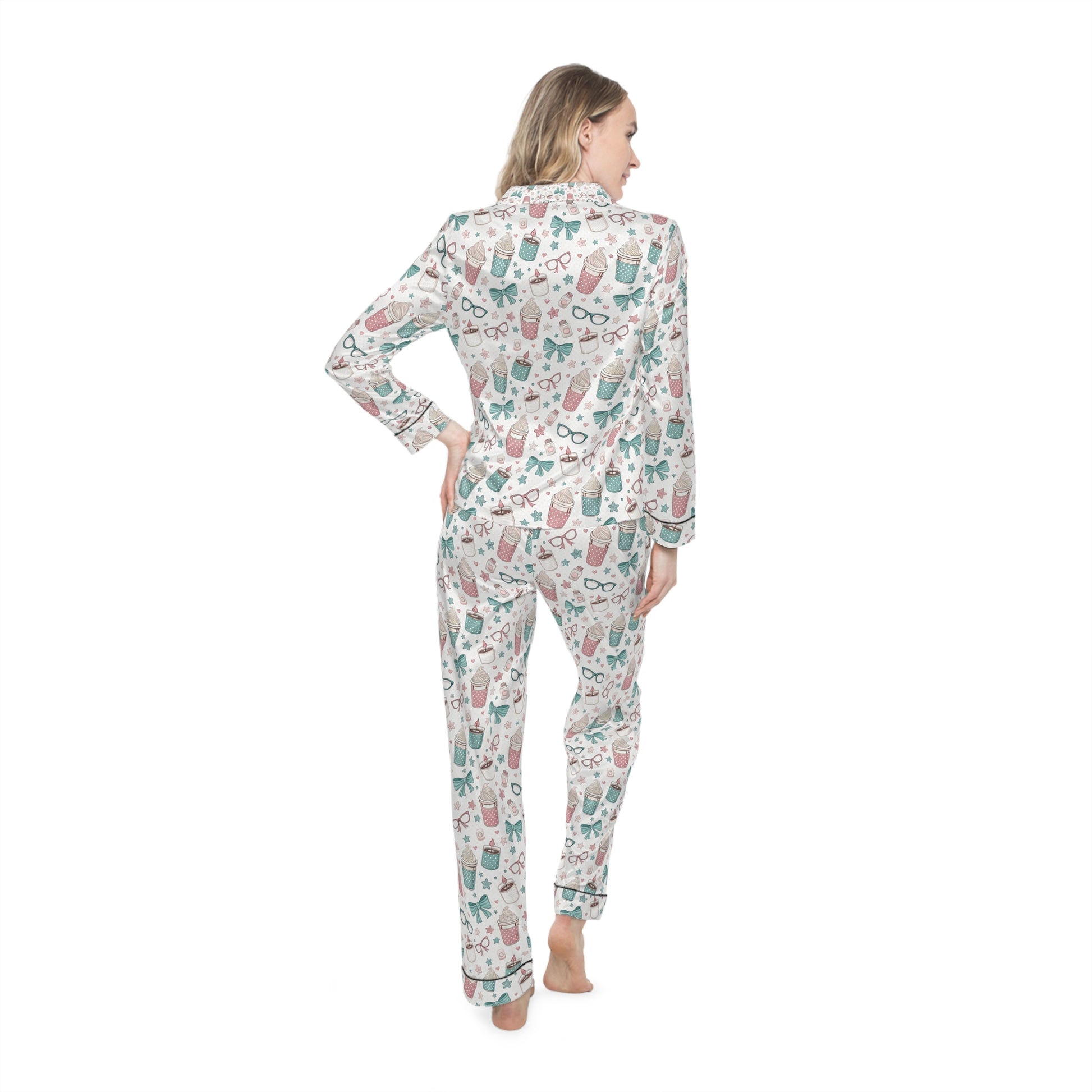 Luxury Women’s Satin Pajamas – Soft Silk-Feel Sleepwear & Chic Loungewear Set Christmas Gift,  Christmas Morning Outfit Perfect Gift