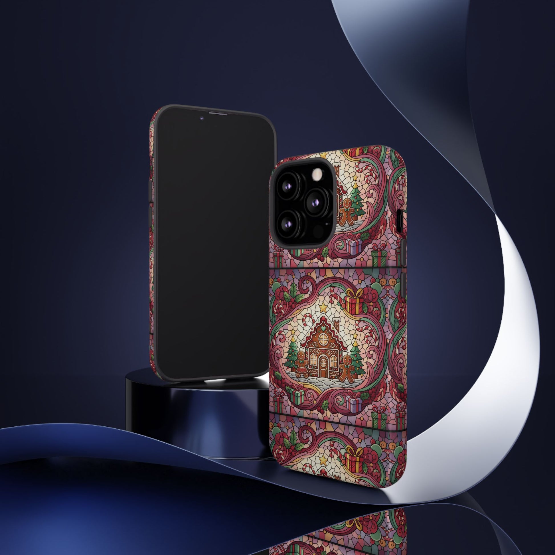 iPhone Case 17, 16  Gingerbread Stained Glass Tough Case Samsung perfect phone case