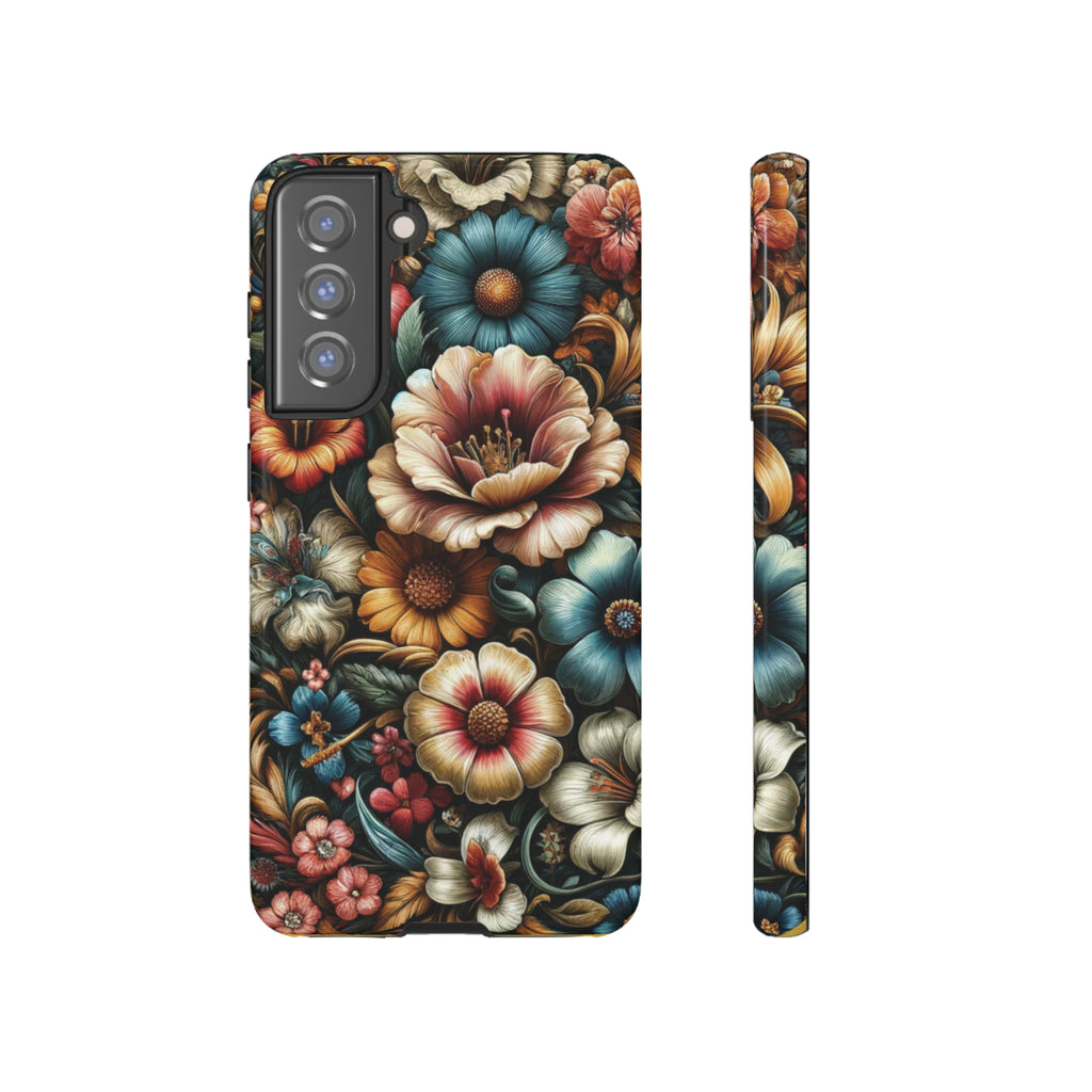 Pastel Floral Design Luxury Phone Tough Case Floral Elegant Durable Stylish for Modern Devices iPhone 15, Samsung iPhone Samsung Accessory Gift for Her.