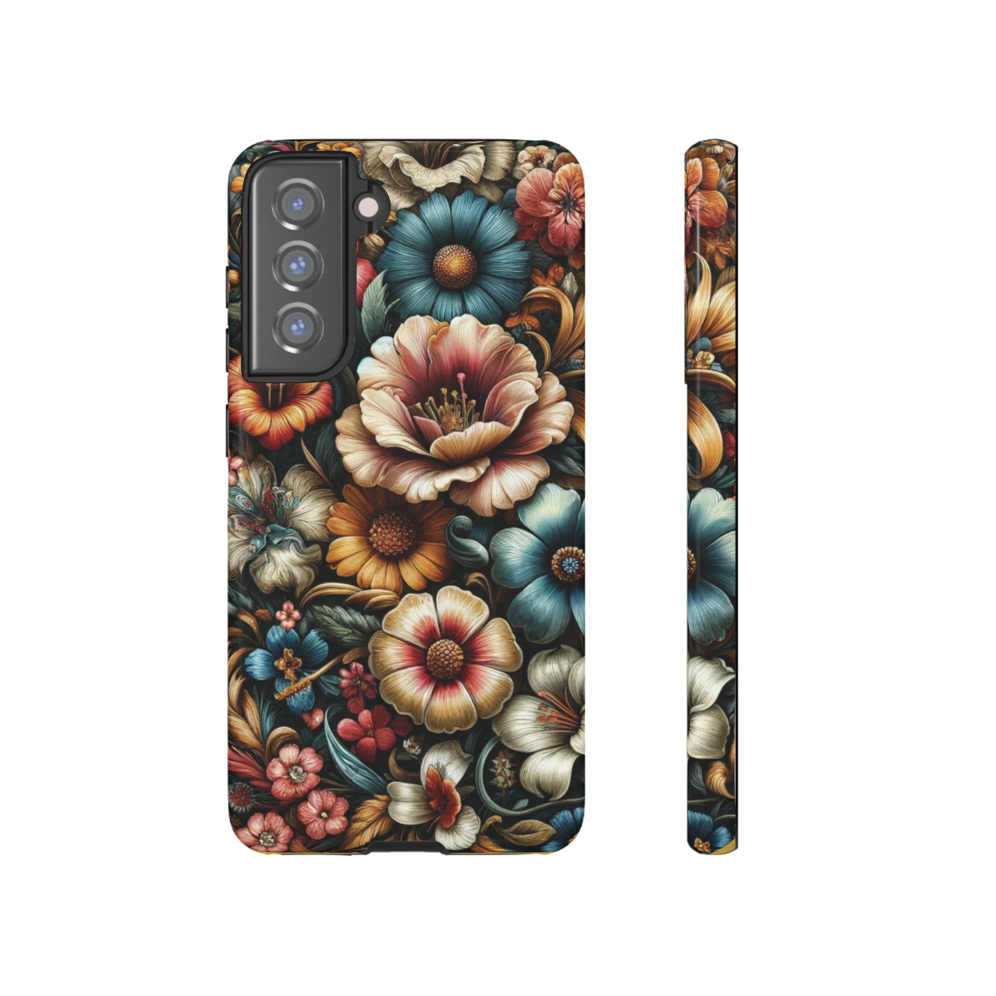 Pastel Floral Design Luxury Phone Tough Case Floral Elegant Durable Stylish for Modern Devices iPhone 15, Samsung iPhone Samsung Accessory Gift for Her.