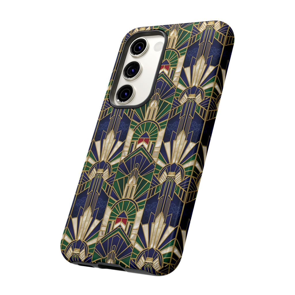 Navy & Gold Art Deco Phone Case — Imperial Art Deco Tough Case