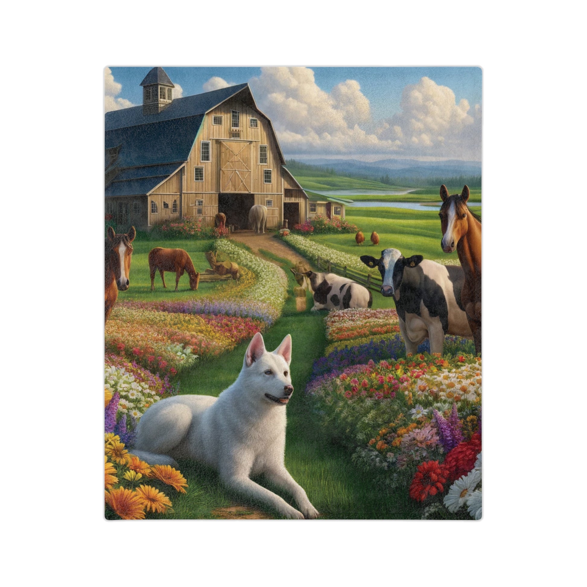 Farmhouse Minky Blanket Luxurious 100% Polyester Cozy Comfort Throw Ultra-Soft Microfiber Comfort Blanket, Perfect for Snuggling Decor, Cozy All-Season Warmth, Comfort Housewarming Gift Throw.