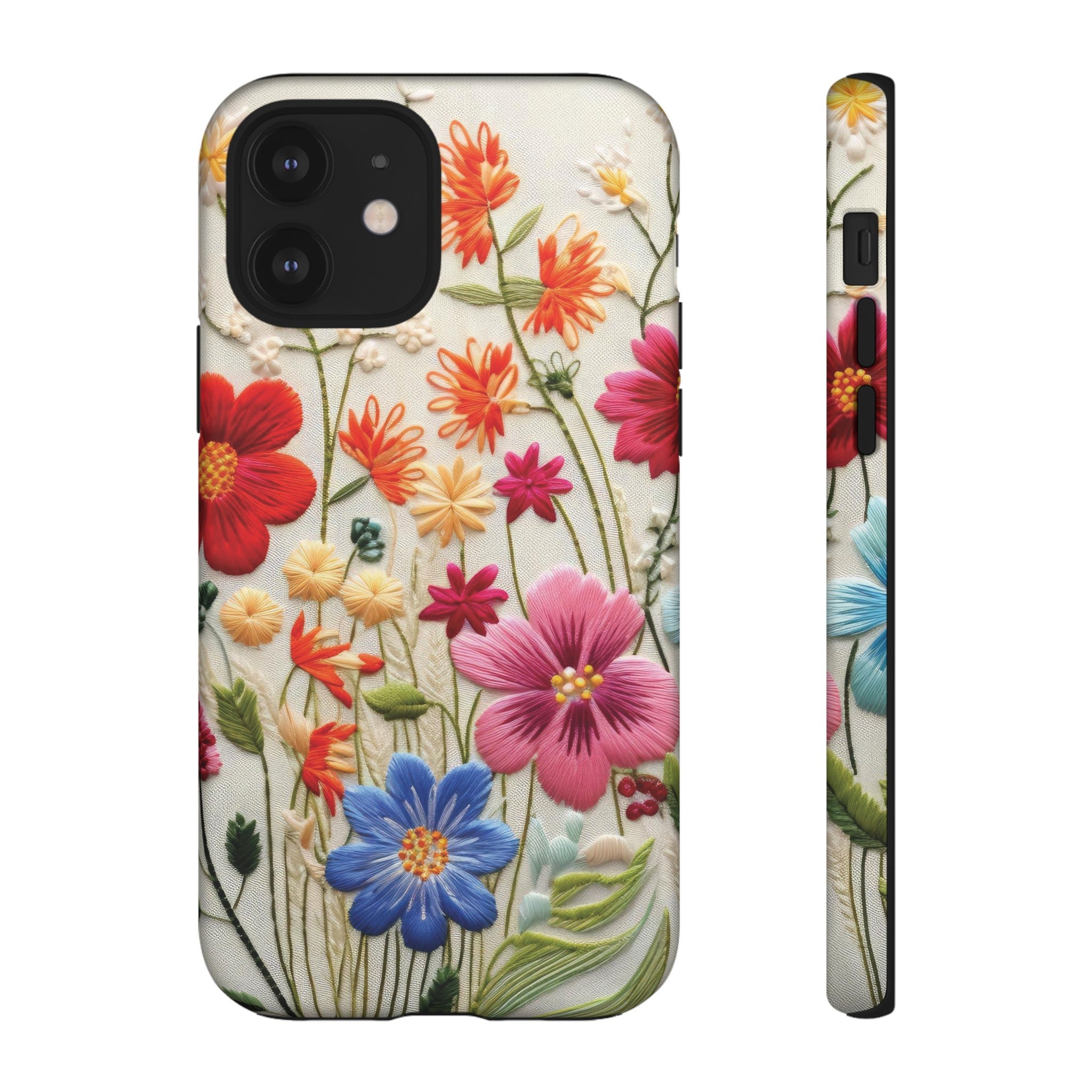 3D Floral Phone Case Elegant Faux Flower Durable for iPhone Samsung Smartphone iPhone 15, 14, 13 Samsung Gift for Mom