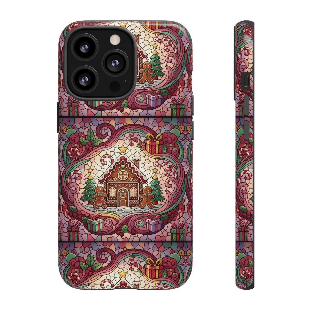 iPhone Case 17, 16  Gingerbread Stained Glass Tough Case Samsung perfect phone case