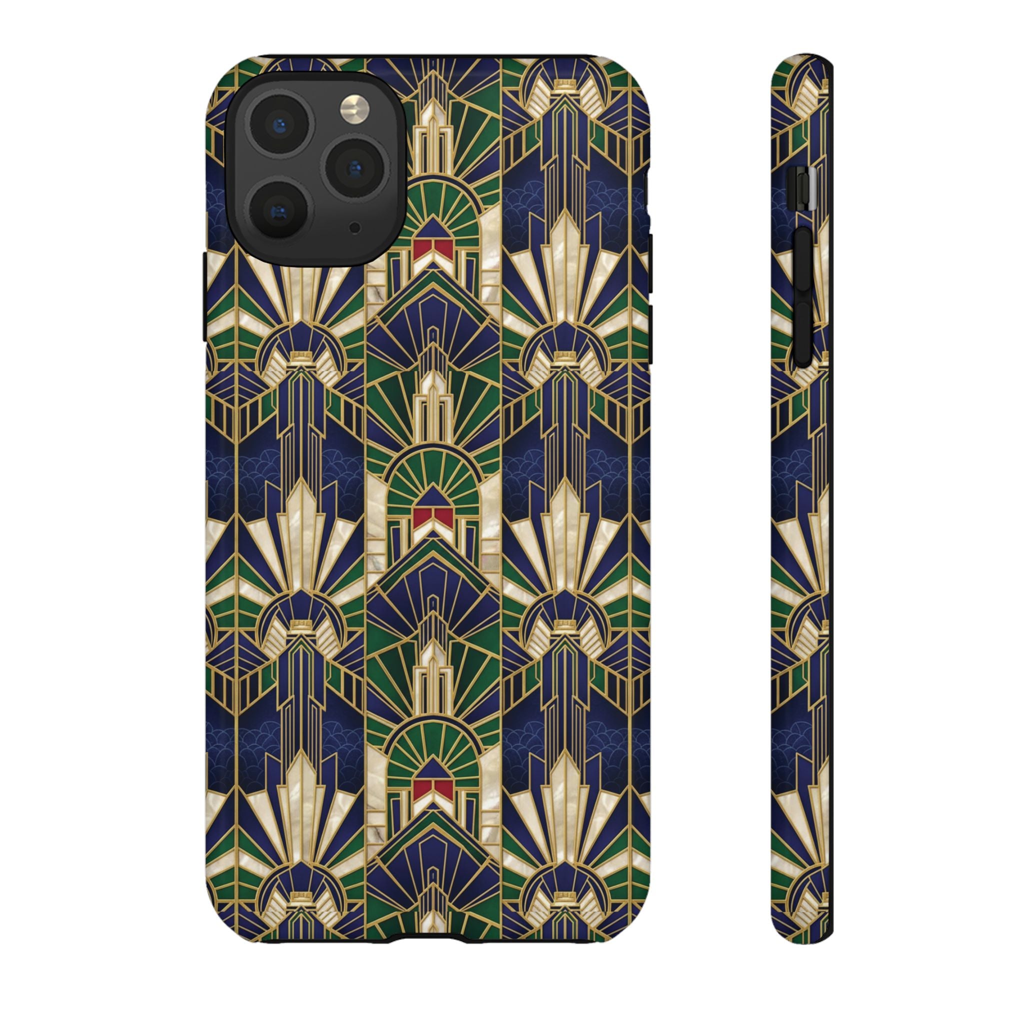 Navy & Gold Art Deco Phone Case — Imperial Art Deco Tough Case