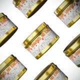 New House Bloom & Glow Elegant Floral Aromas in 4oz/8oz Tin Candles Essence of Nature Collection Unveil Serenity Romance with Exquisite Botanical Scents. Pure Harmony & Grace..