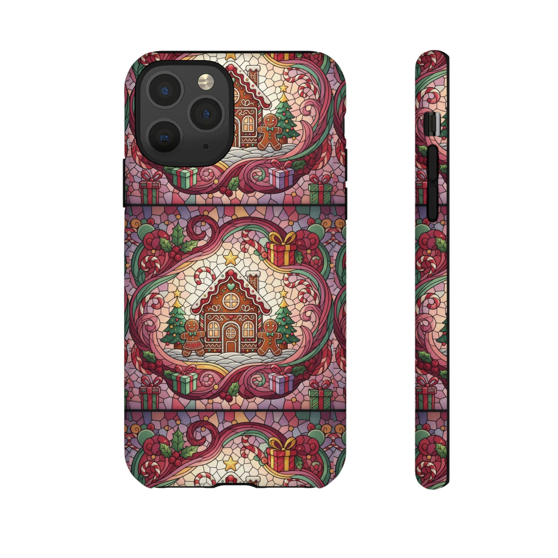 iPhone Case 17, 16  Gingerbread Stained Glass Tough Case Samsung perfect phone case