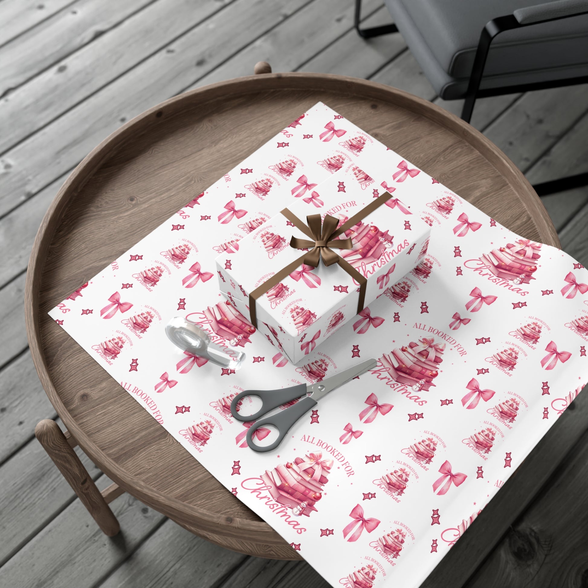 All Booked for Christmas Pink Books & Bows Holiday Edition Perfect for Book Lovers! Celebrate the Joy of Reading with Festive Charm in This Limited Christmas Collection Premium Quality - MRSBYVALLE