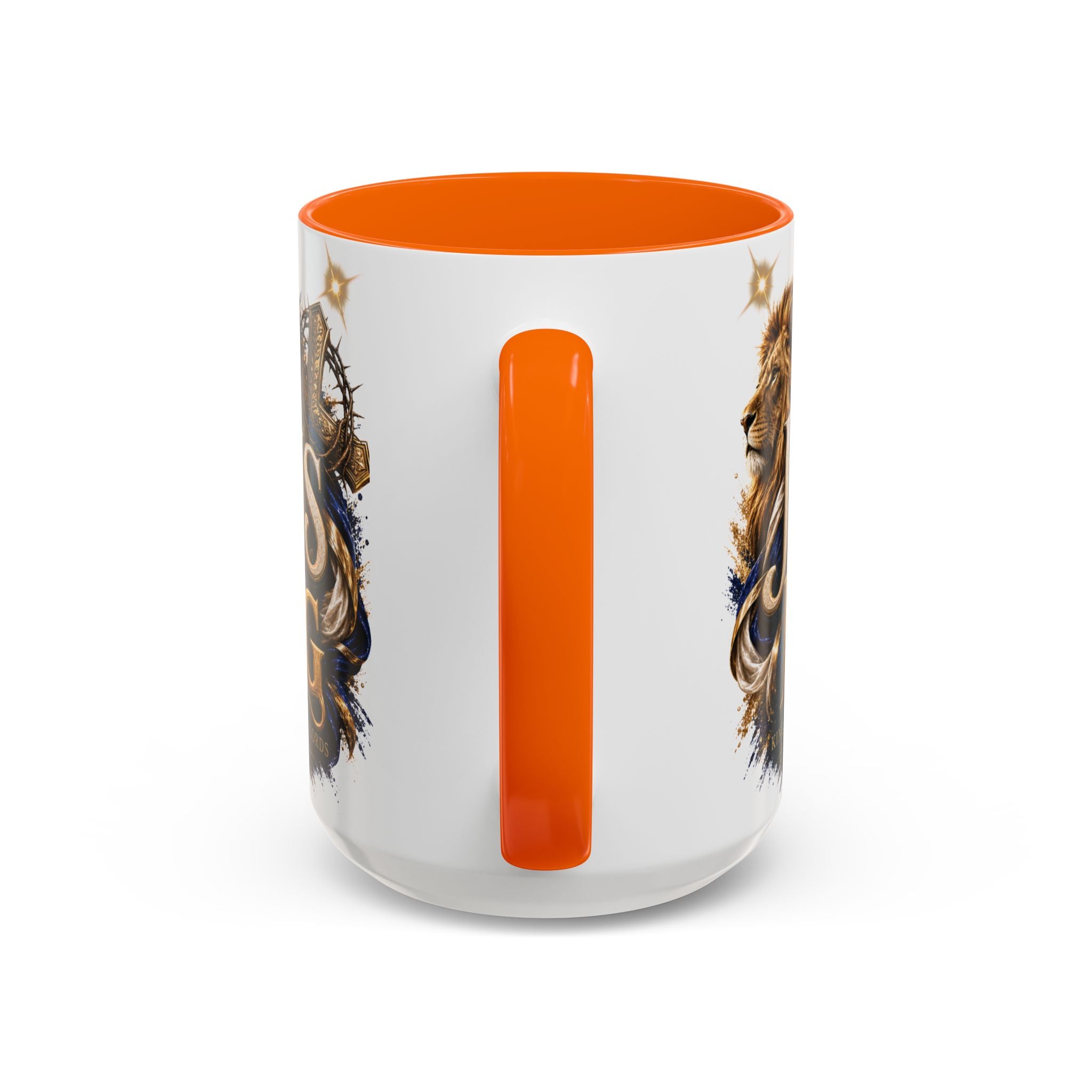 Jesus Is King Coffee Mug Christian Faith Accent Mug (11/15oz) Gift for Dad Mom