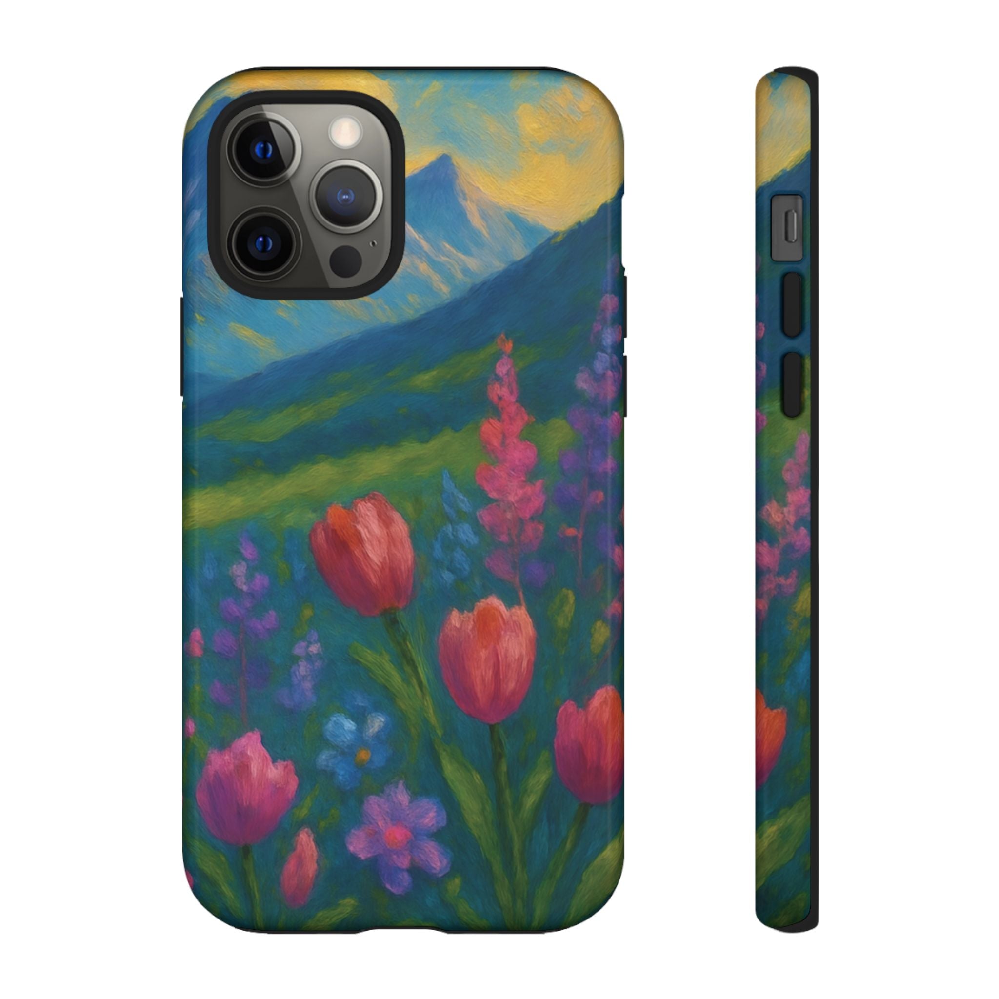 Mountains Wildflowers Phone Case | Vibrant Botanical Floral Design | Nature-Inspired Protective Cover for iPhone & Samsung | Trendy Aesthetic Gift Idea