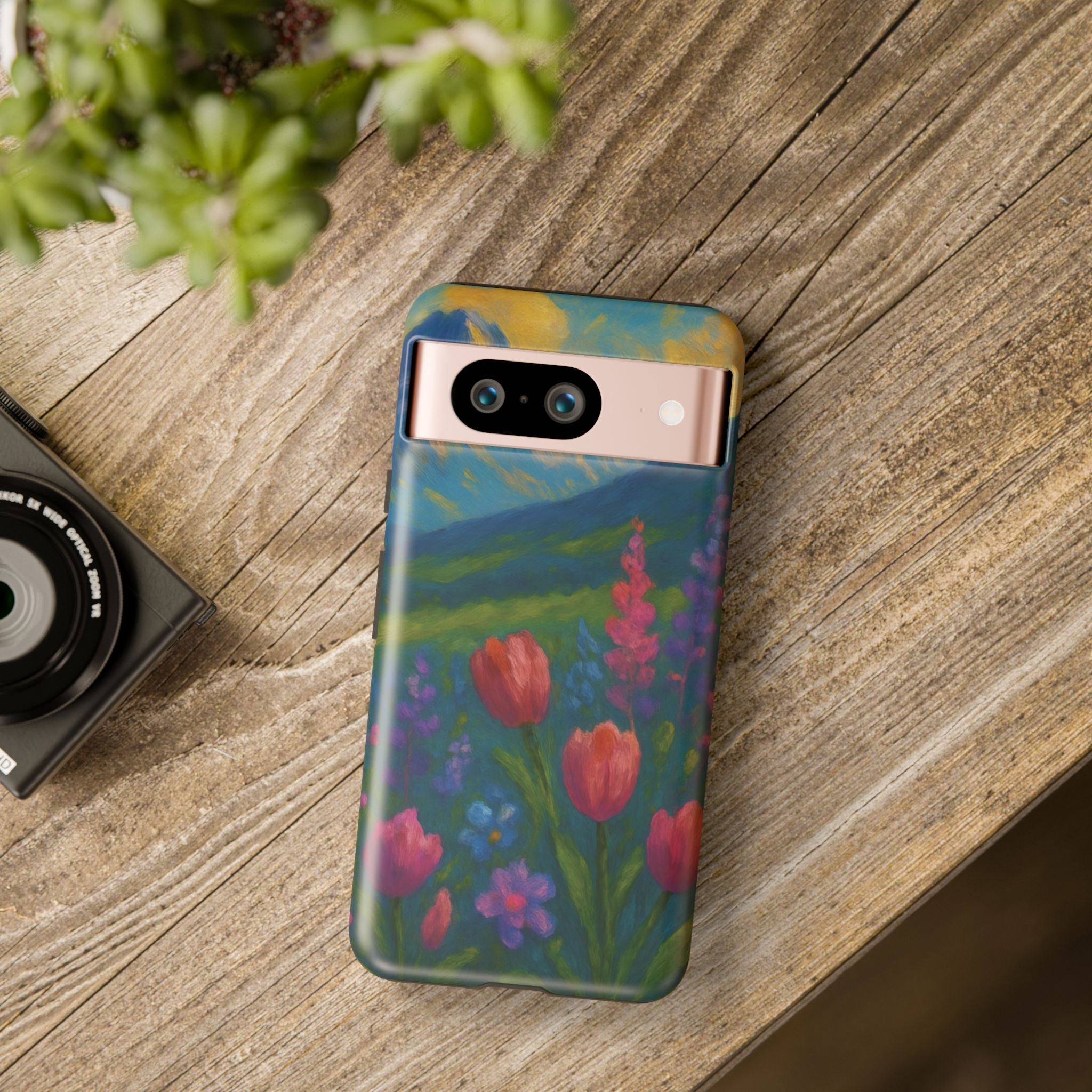 Mountains Wildflowers Phone Case | Vibrant Botanical Floral Design | Nature-Inspired Protective Cover for iPhone & Samsung | Trendy Aesthetic Gift Idea