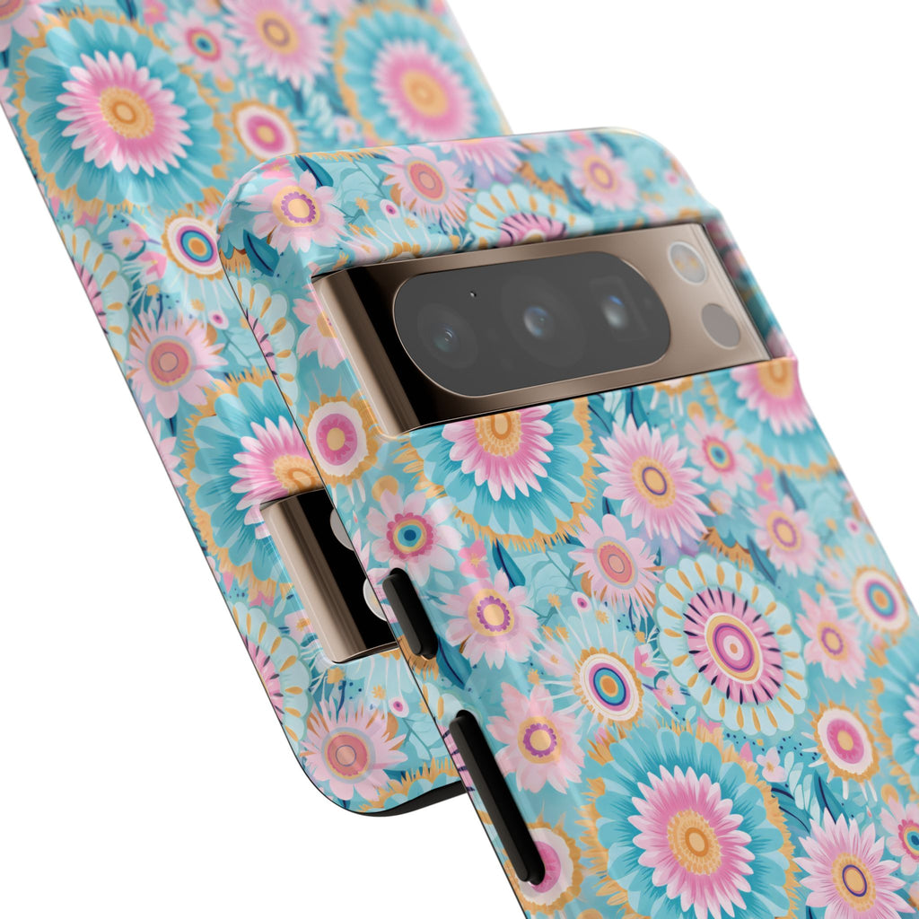 Coque de téléphone abstraite aquarelle bohème moderne compatible avec iPhone, Samsung et plus - Protection élégante et durable avec un design artistique vibrant, cadeau parfait pour elle