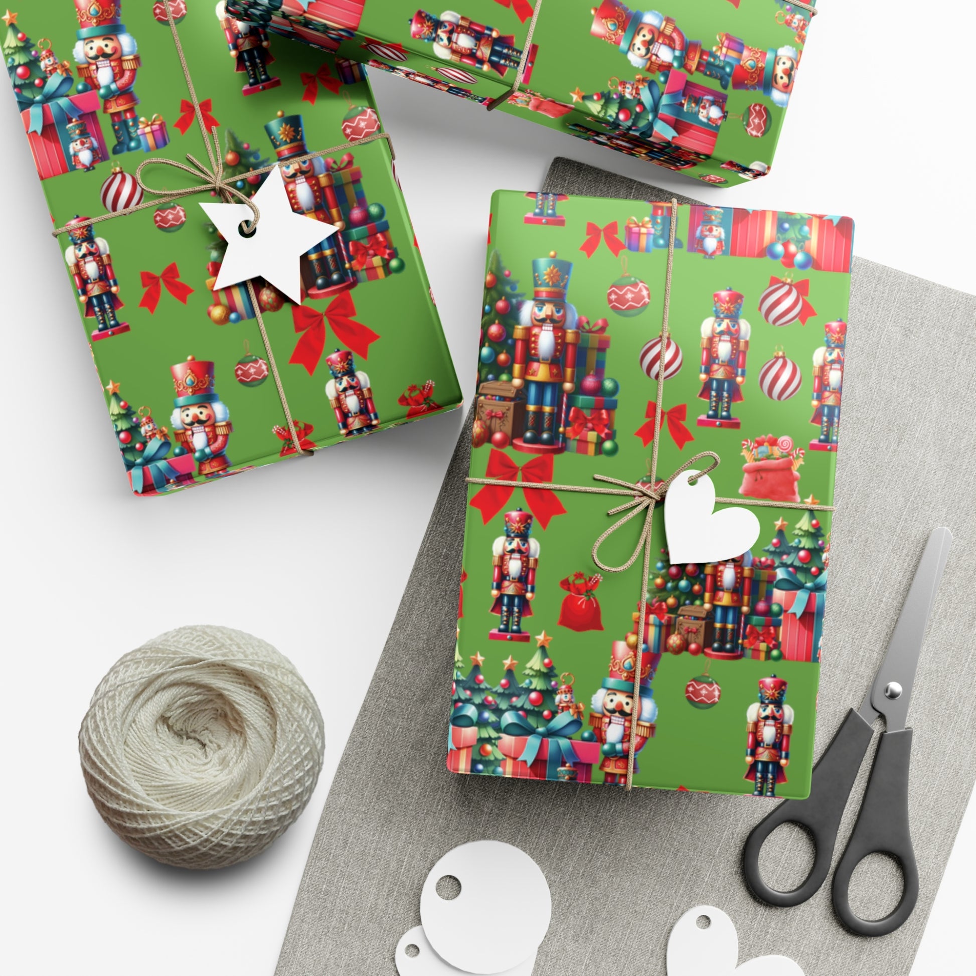 Nutcrackers Christmas Wrapping Paper | Classic Holiday Designs | Nostalgic Gift Wrap | Mid-Century Holiday Patterns | Unique Retro Christmas Decorations | Festive Retro Style Christmas - MRSBYVALLE