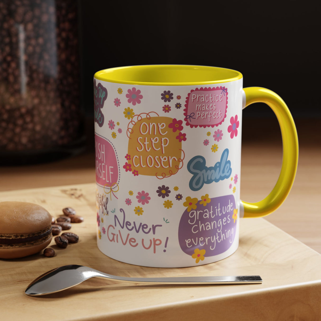 Good Vibes Only Coffee Mug 11 & 15 oz Ceramic Inspirational Cup, Positive Affirmation Gift for Mom, Teacher & Coworker | Morning Motivation Mother's Day, or Cozy Spring Mornings