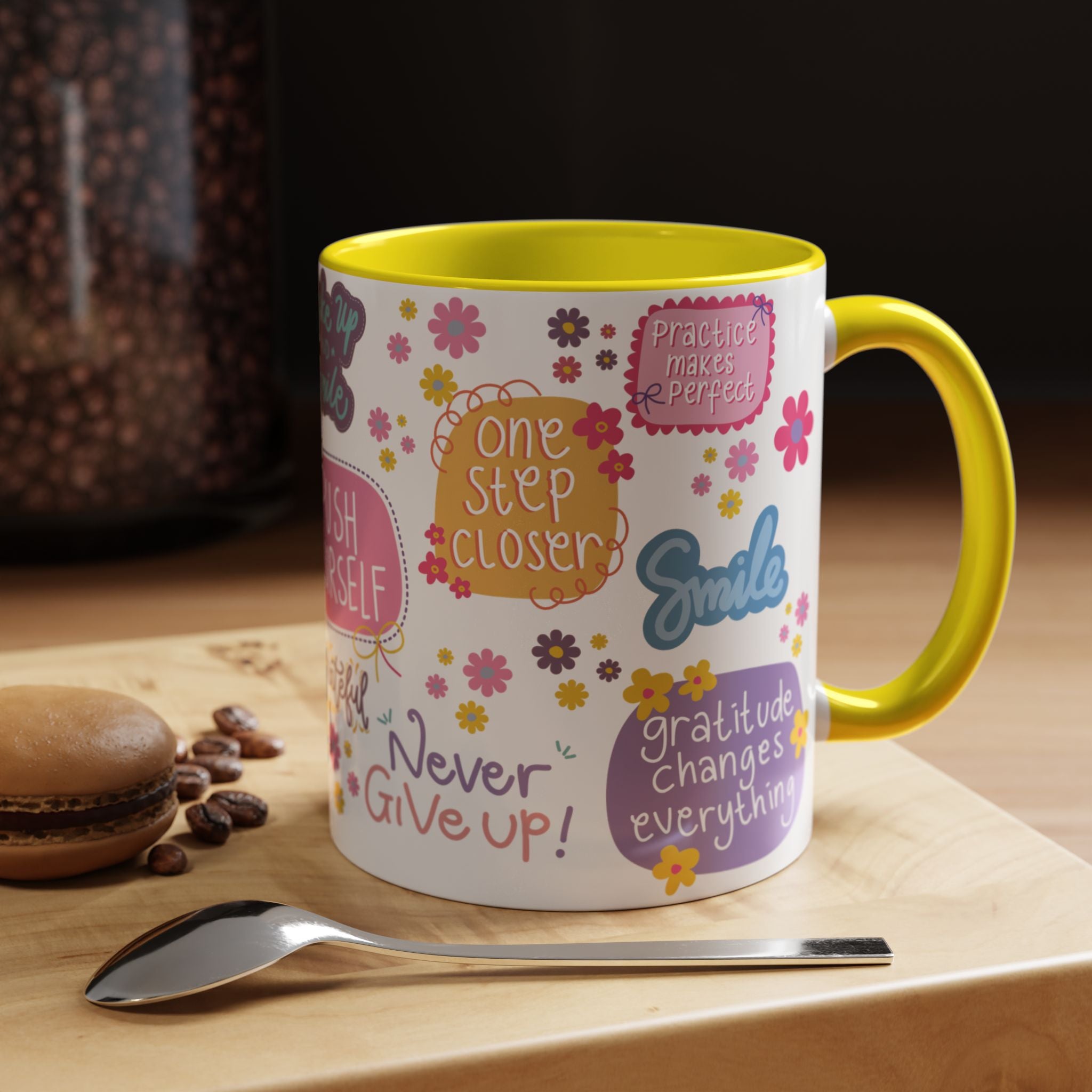 Good Vibes Only Coffee Mug 11 & 15 oz Ceramic Inspirational Cup, Positive Affirmation Gift for Mom, Teacher & Coworker | Morning Motivation Mother's Day, or Cozy Spring Mornings