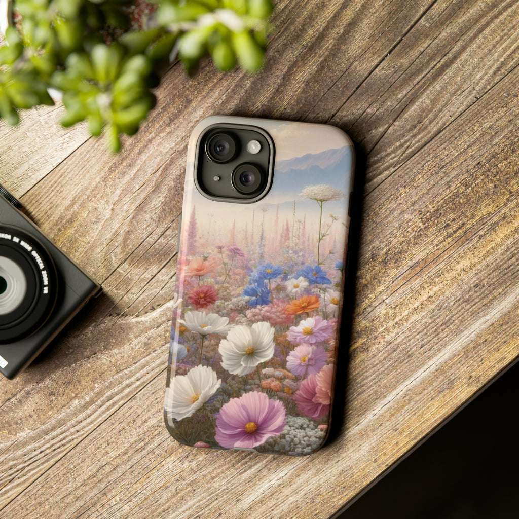 Phone Case Floral Boho Luxury Tough Case Floral Elegant Durable Stylish for Modern Devices iPhone 15, Samsung iPhone Samsung Accessory Gift for Her.