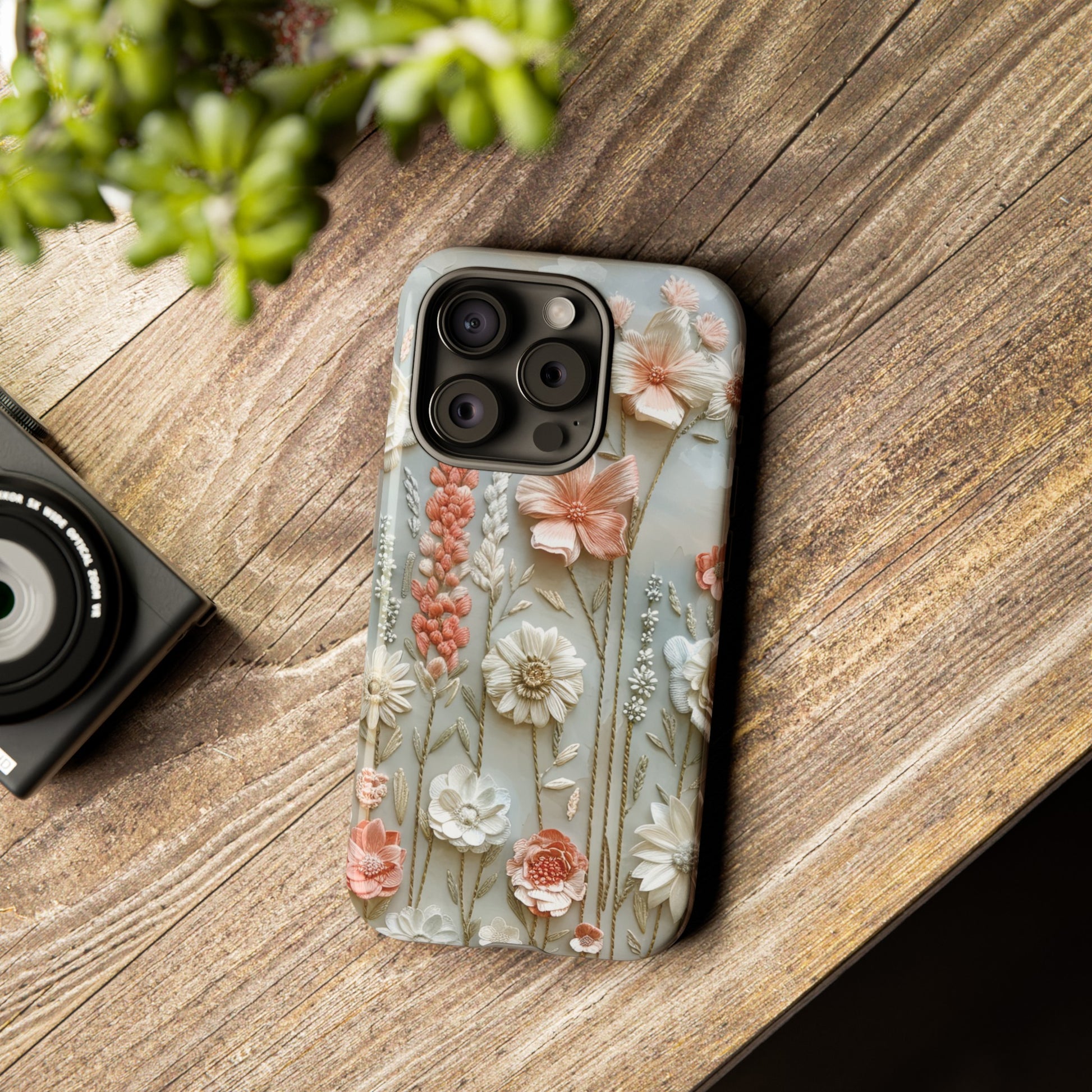 Pastel Wildflowers Protective Phone Case Gift for Her Phone 15, Samsung iPhone Samsung Gift for Her Case iPhone 15, Samsung iPhone Samsung Accessory Gift for Her