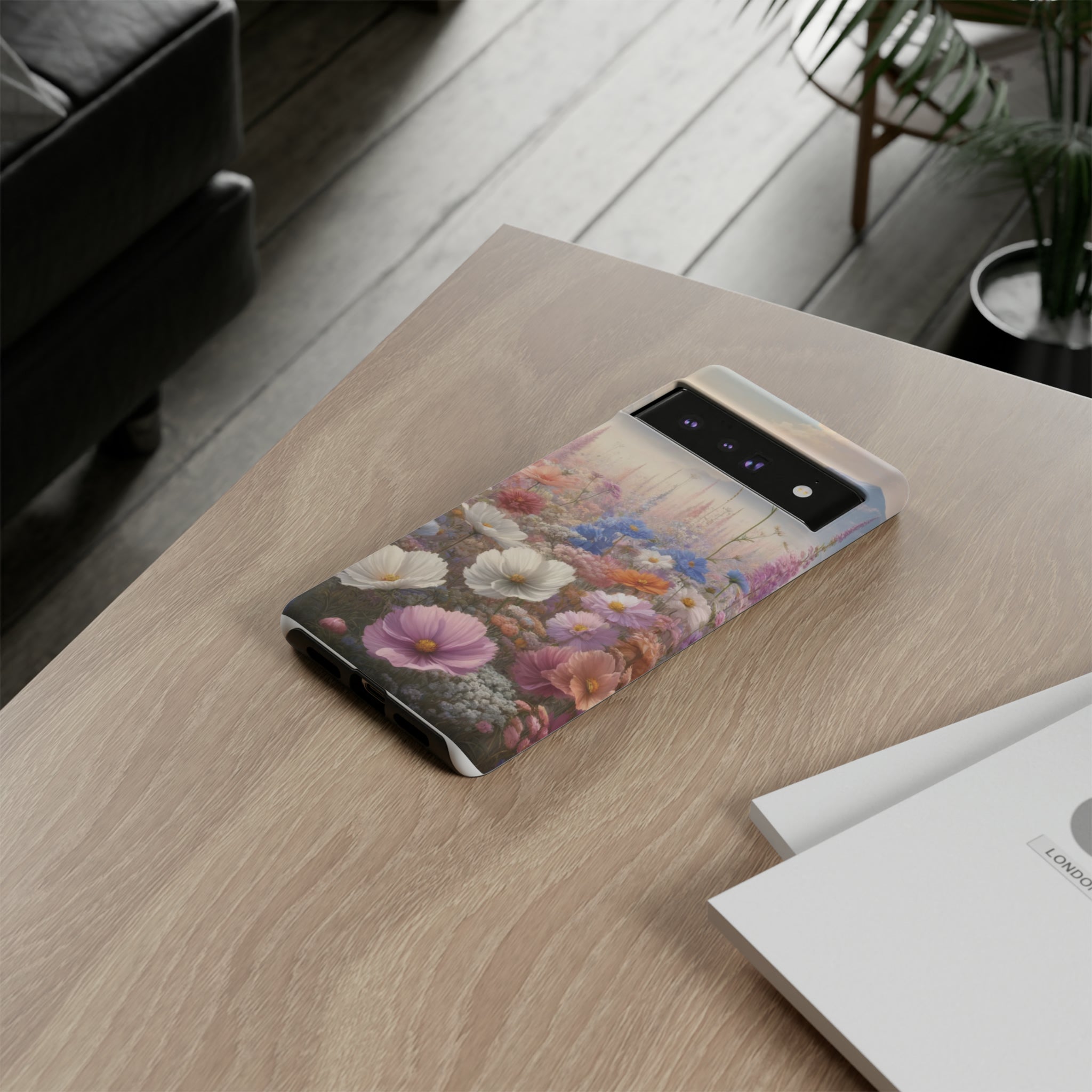 Phone Case Floral Boho Luxury Tough Case Floral Elegant Durable Stylish for Modern Devices iPhone 15, Samsung iPhone Samsung Accessory Gift for Her.