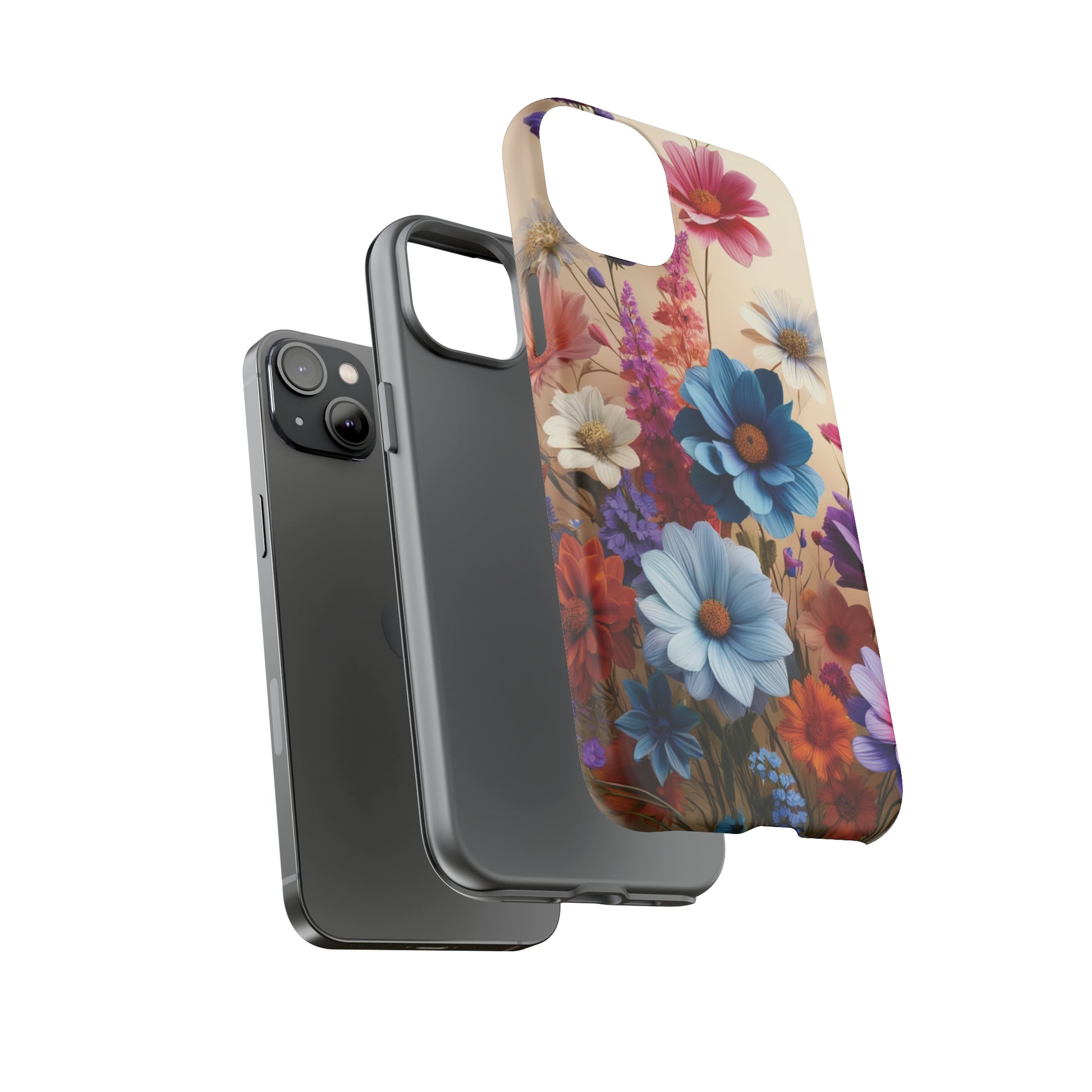 Best Phone Case Floral 3D Illusion Luxury Tough Case Floral Elegant Durable Stylish for Modern Devices iPhone 15, Samsung iPhone Samsung Accessory Gift for Her.